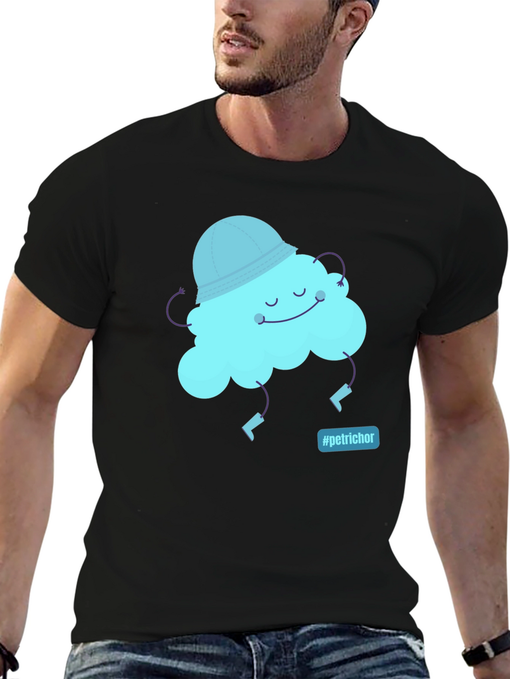 Whimsical Cloud Graphic Tee - Petrichor Vibes