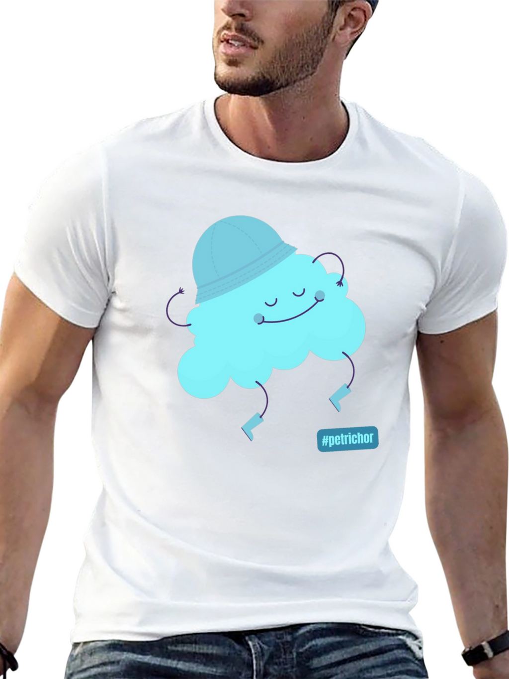 Whimsical Cloud Graphic Tee - Petrichor Vibes