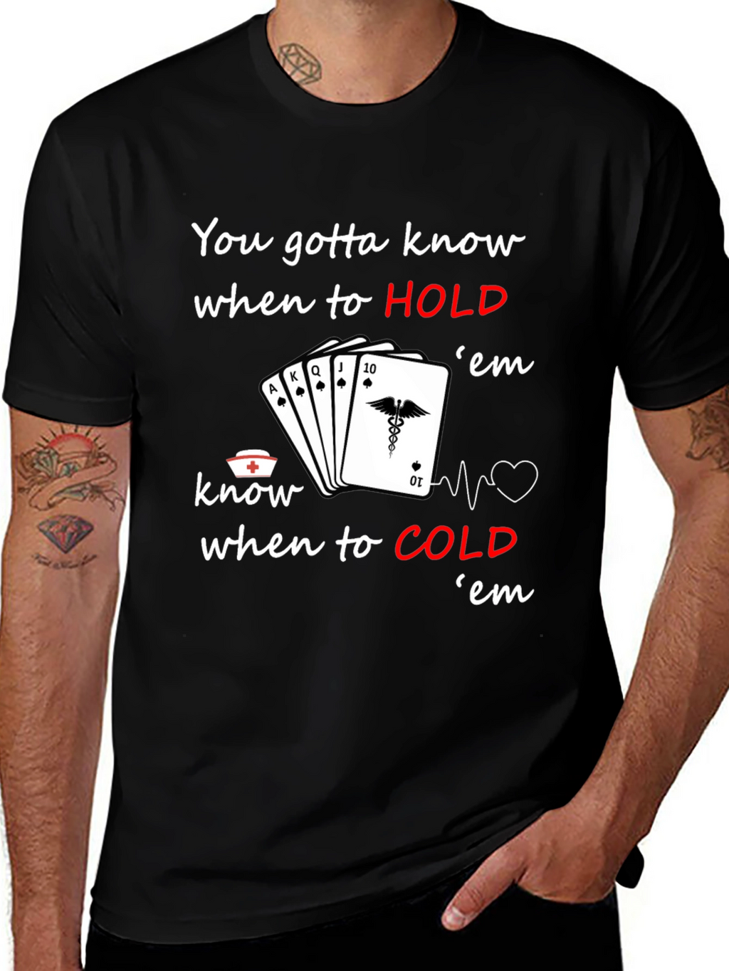 Nurse Poker T-Shirt: Know When to Hold em