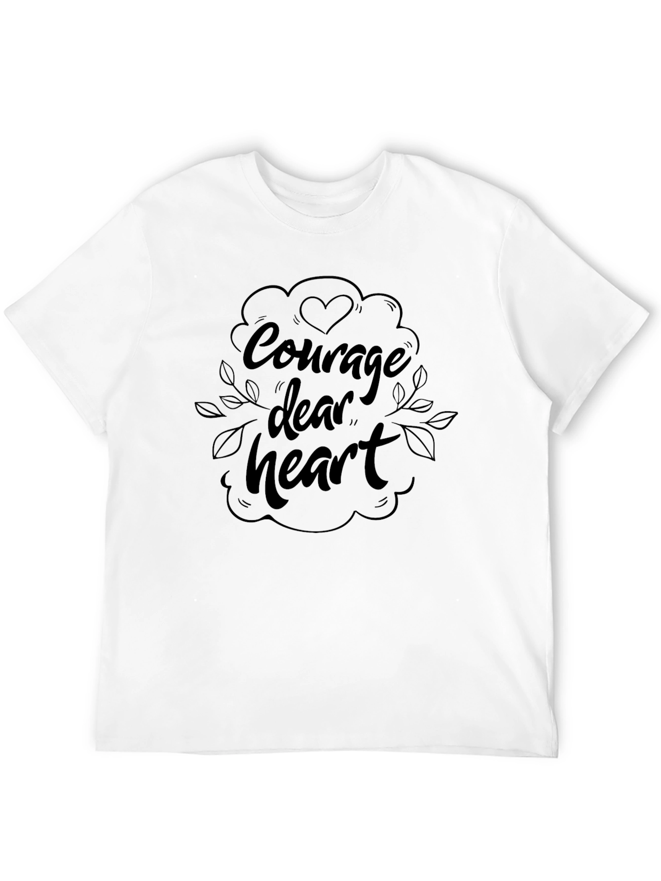 Courage Dear Heart Graphic Black T-Shirt