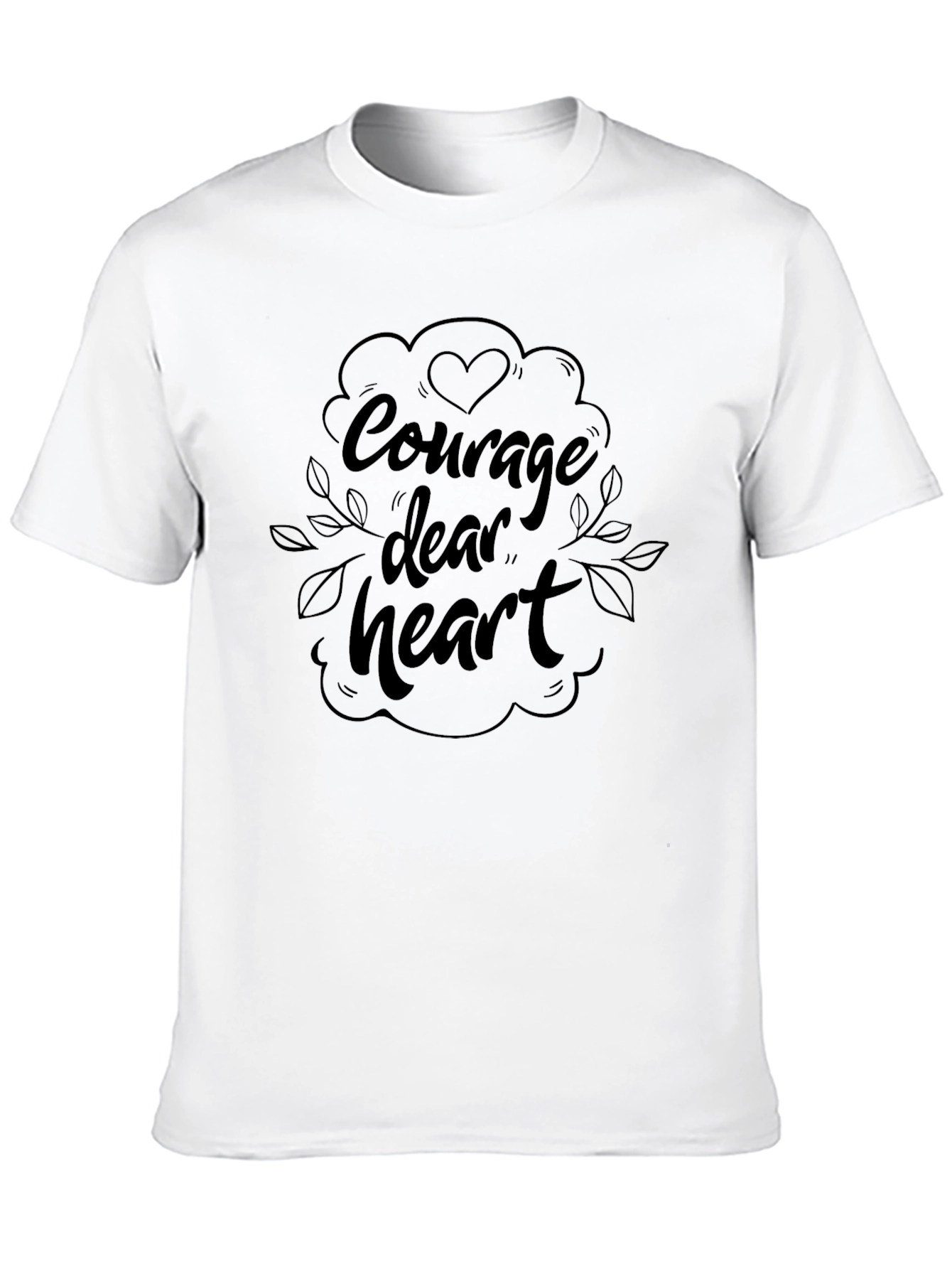 Courage Dear Heart Graphic Black T-Shirt