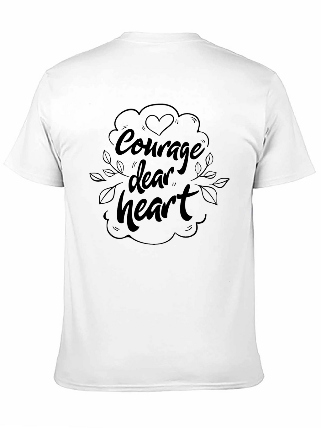 Courage Dear Heart Graphic Black T-Shirt