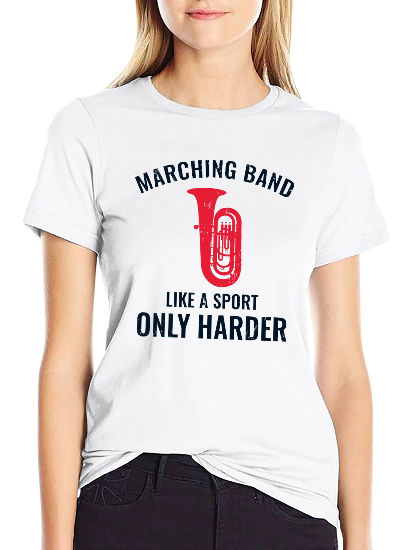Marching Band Tuba Graphic Tee - Sports Humor