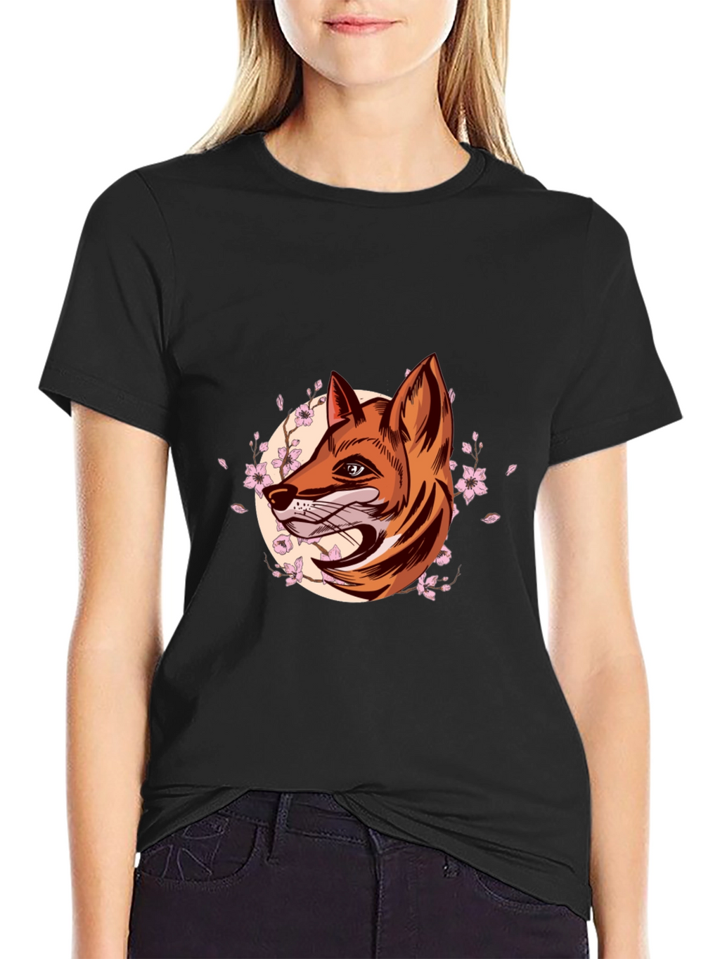 Fox Head Graphic Tee - Stylish Mens Black T-Shirt