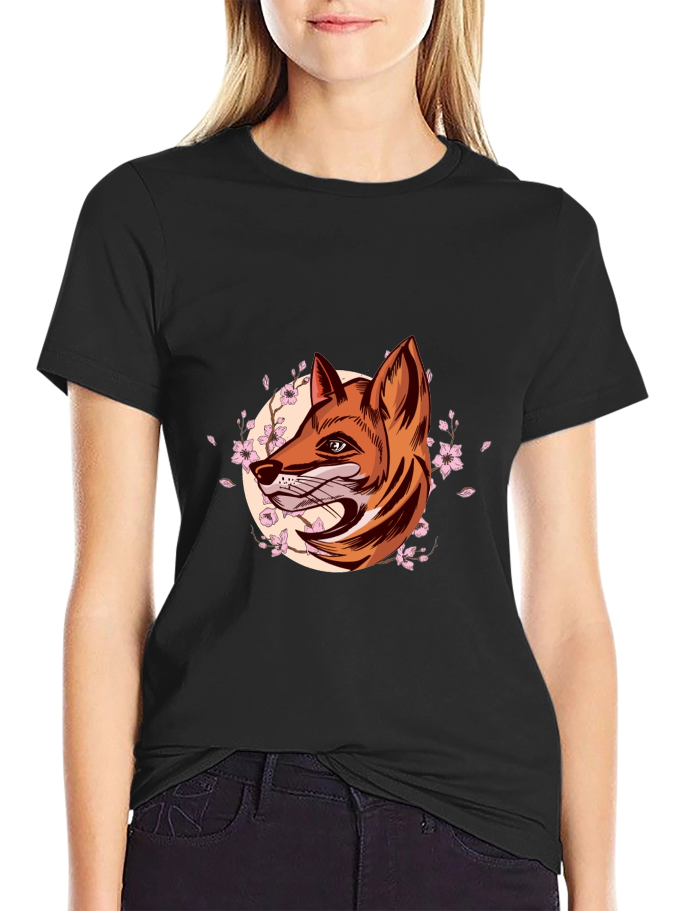 Fox Head Graphic Tee - Stylish Mens Black T-Shirt