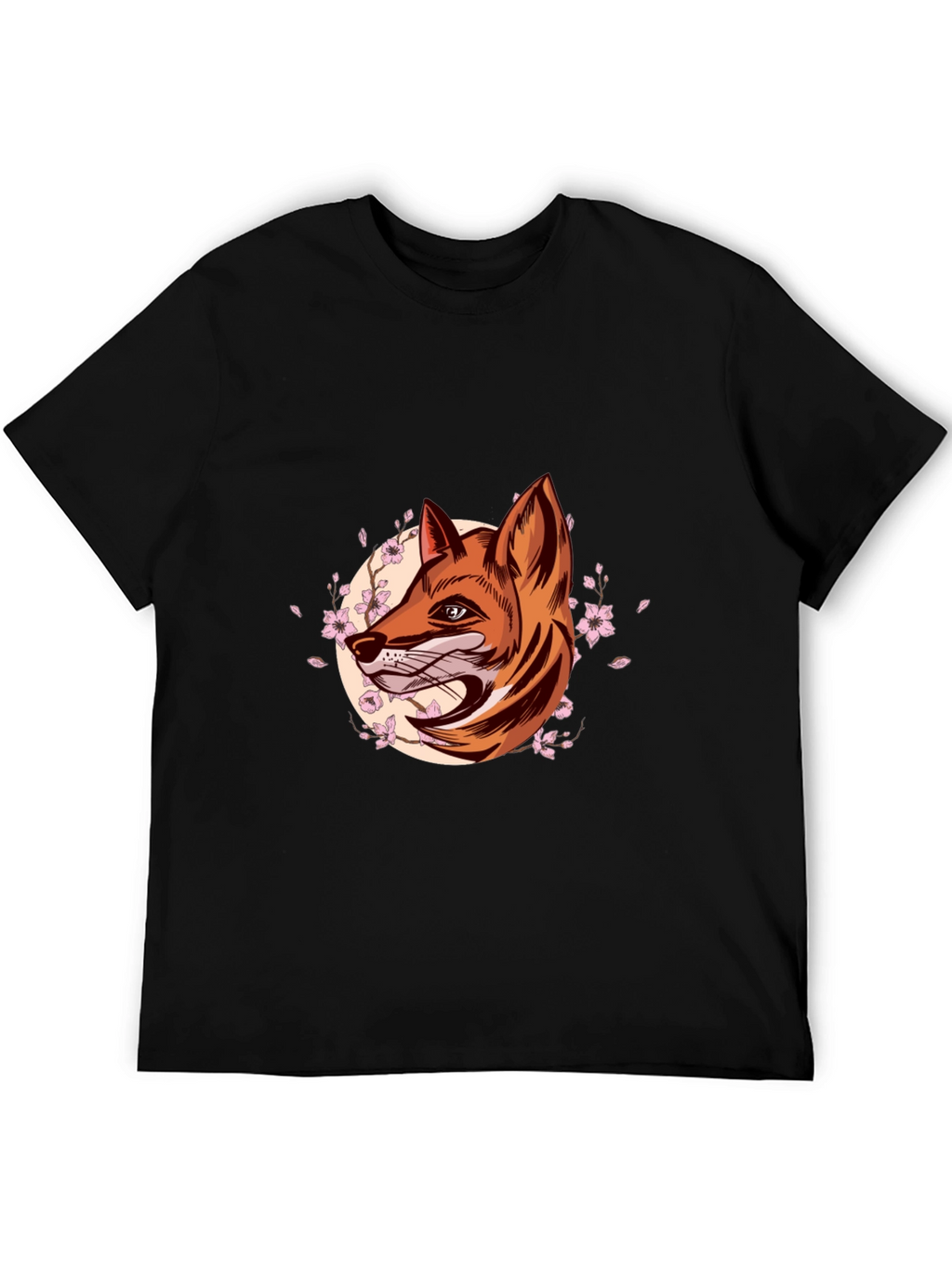 Fox Head Graphic Tee - Stylish Mens Black T-Shirt