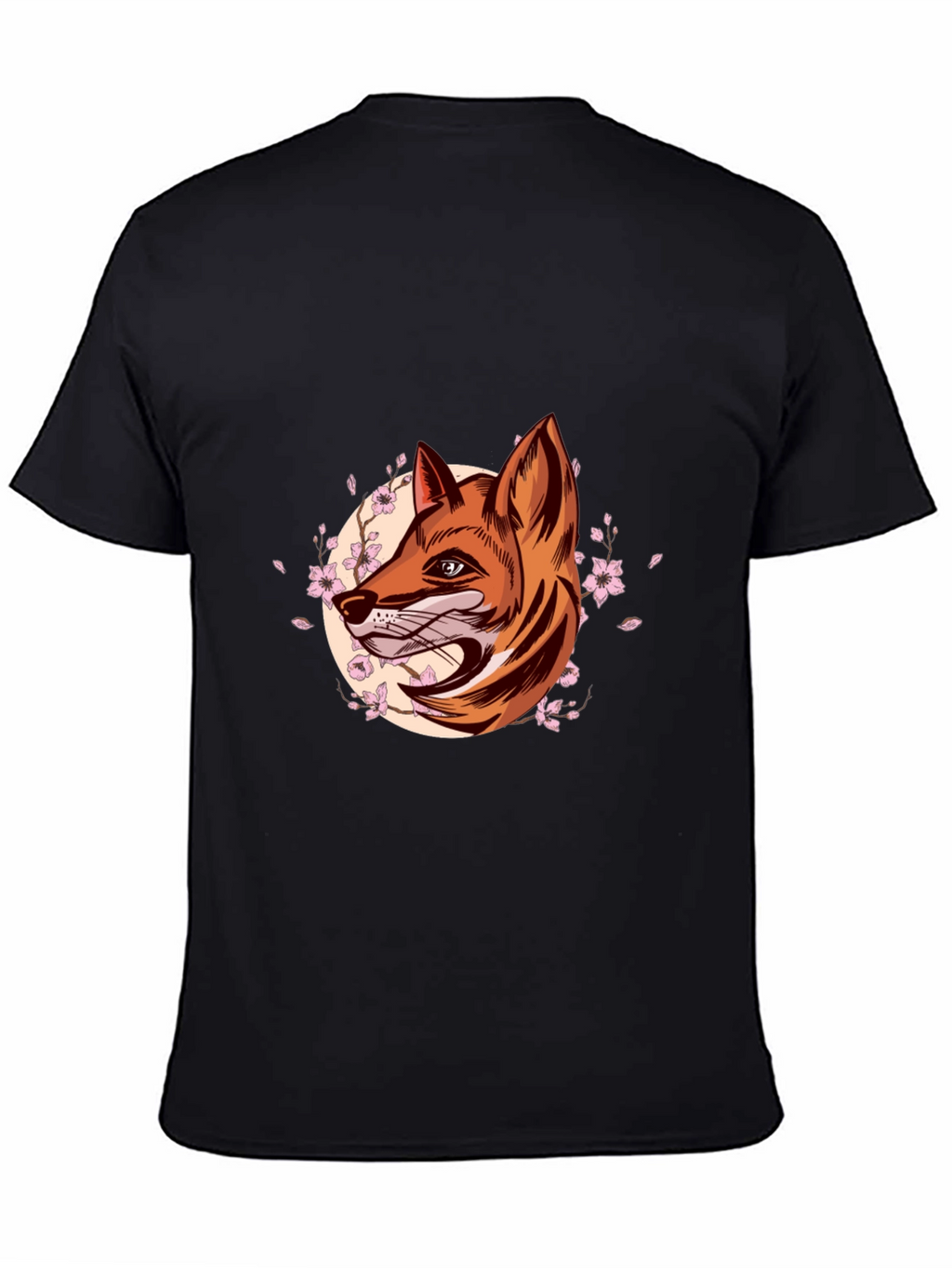 Fox Head Graphic Tee - Stylish Mens Black T-Shirt