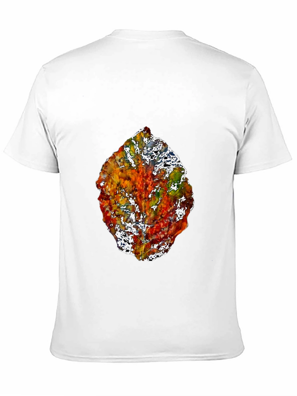 Abstract Leaf Graphic Black T-Shirt