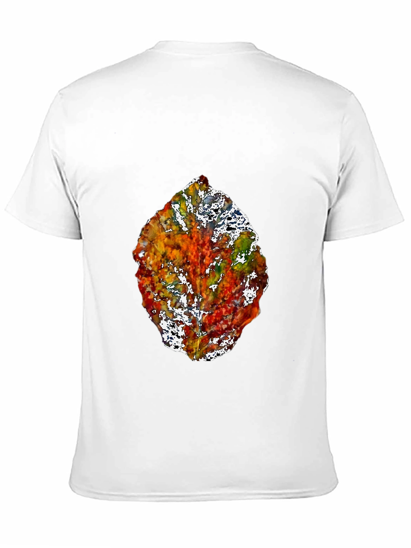 Abstract Leaf Graphic Black T-Shirt