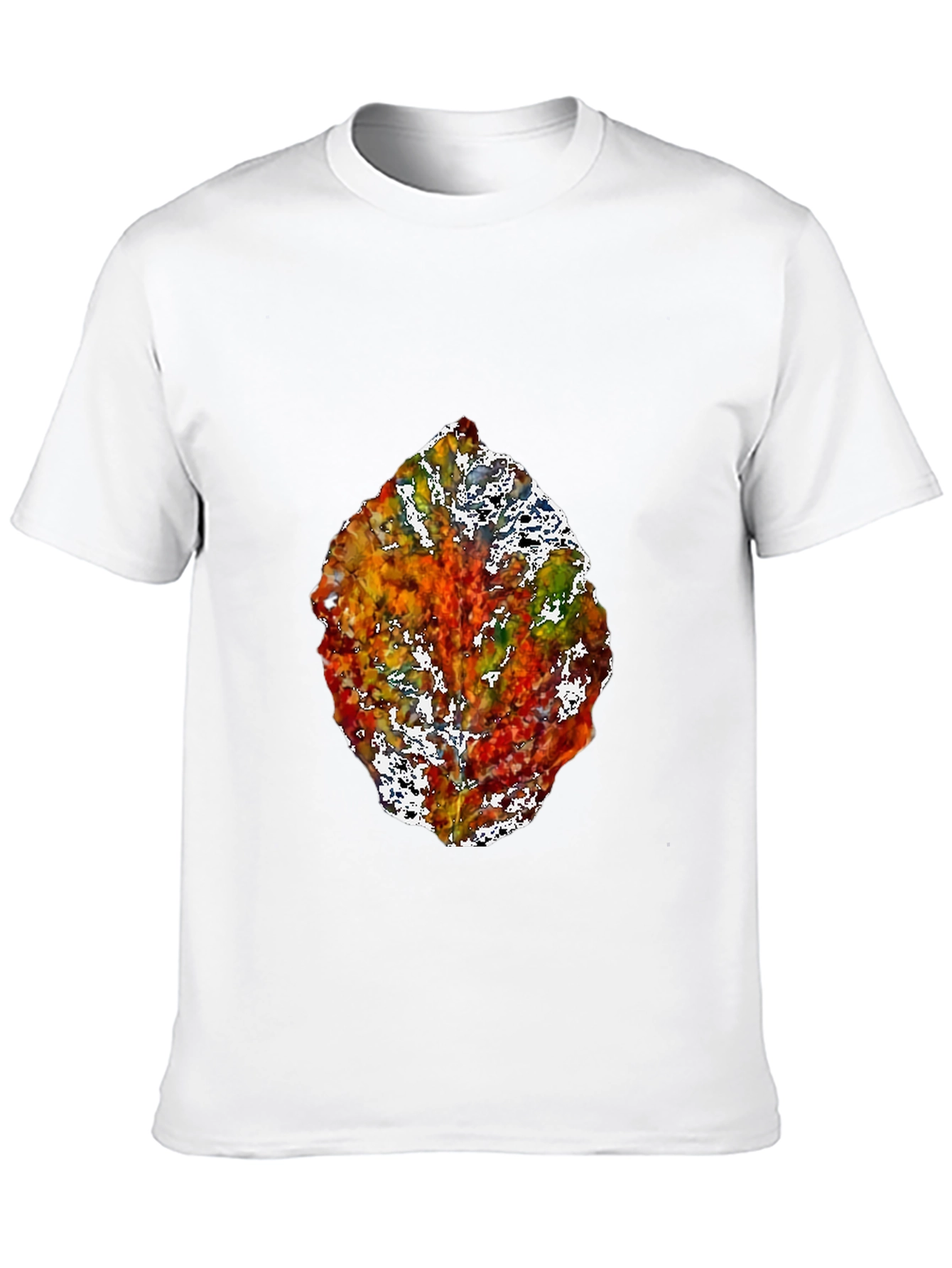 Abstract Leaf Graphic Black T-Shirt