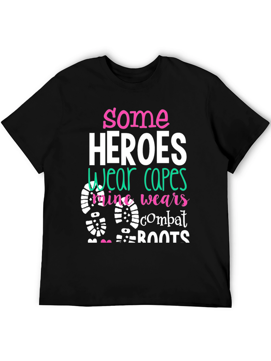 Some Heroes Wear Combat Boots Graphic Tee