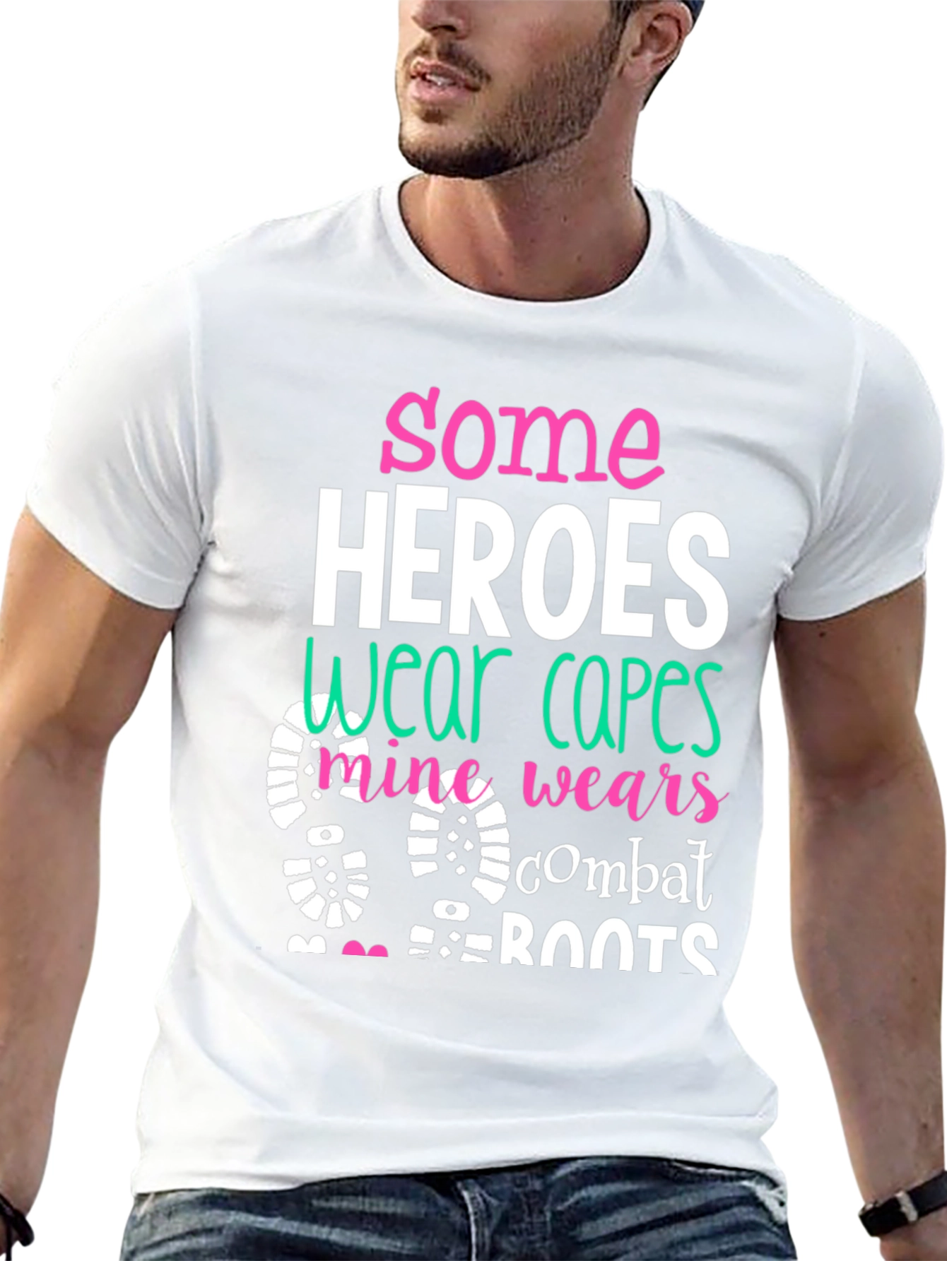 Some Heroes Wear Combat Boots Graphic Tee