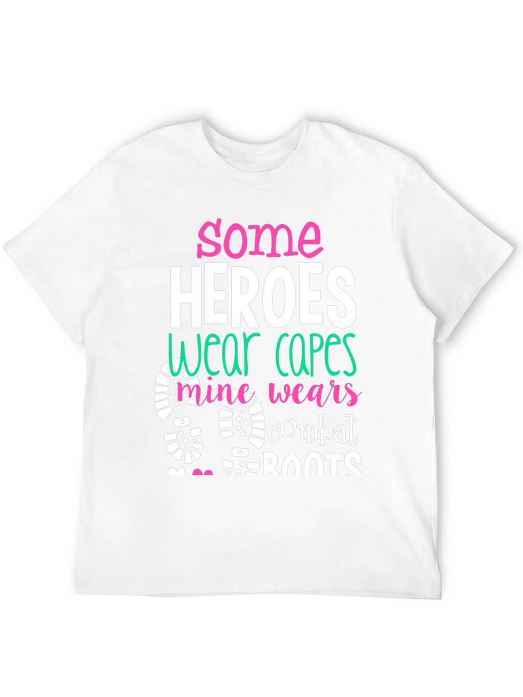 Some Heroes Wear Combat Boots Graphic Tee