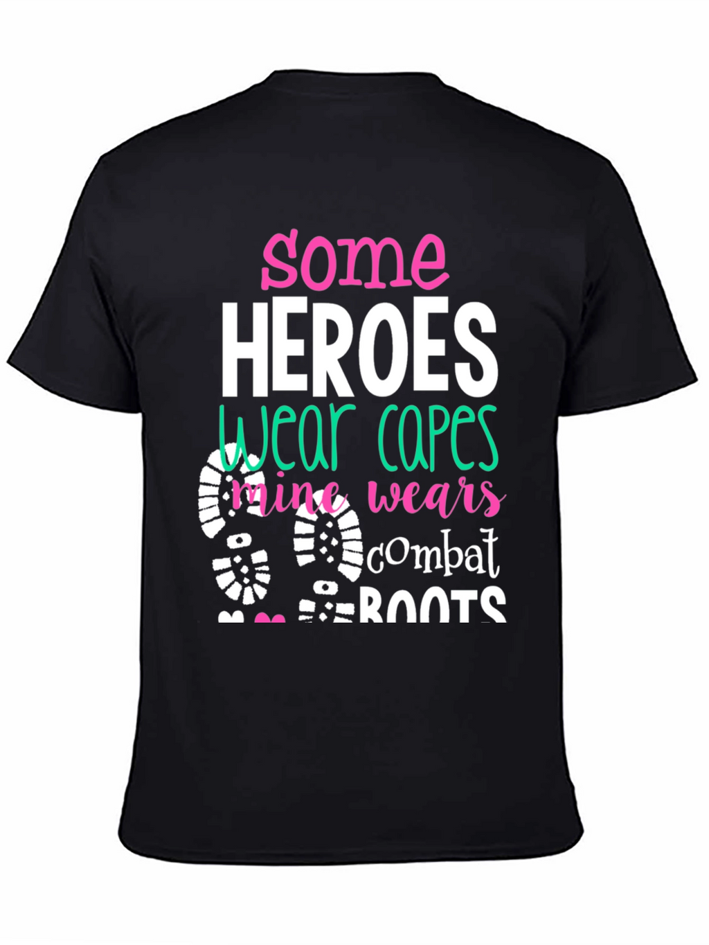 Some Heroes Wear Combat Boots Graphic Tee