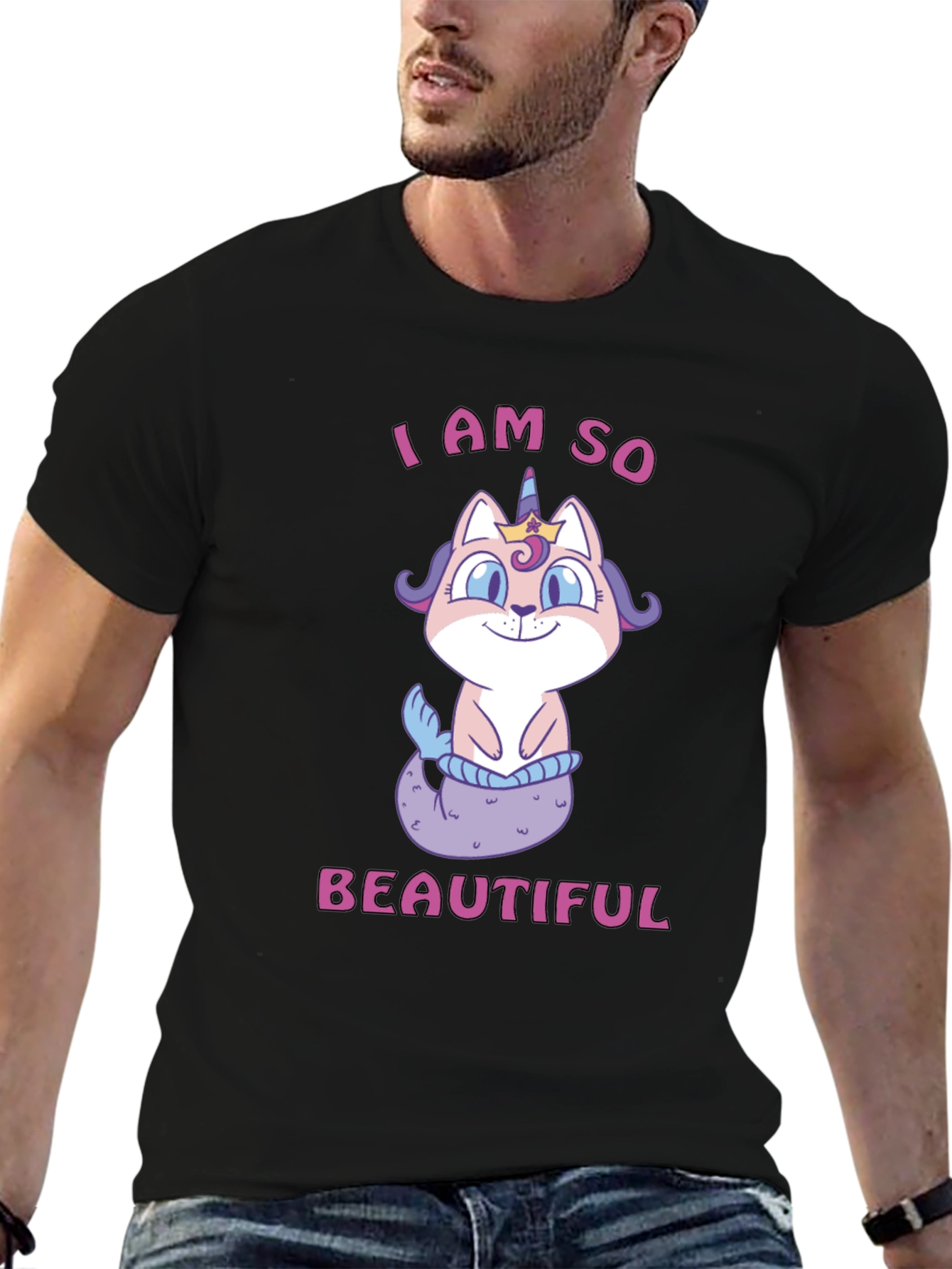 Cute Cat Mermaid Unicorn T-Shirt