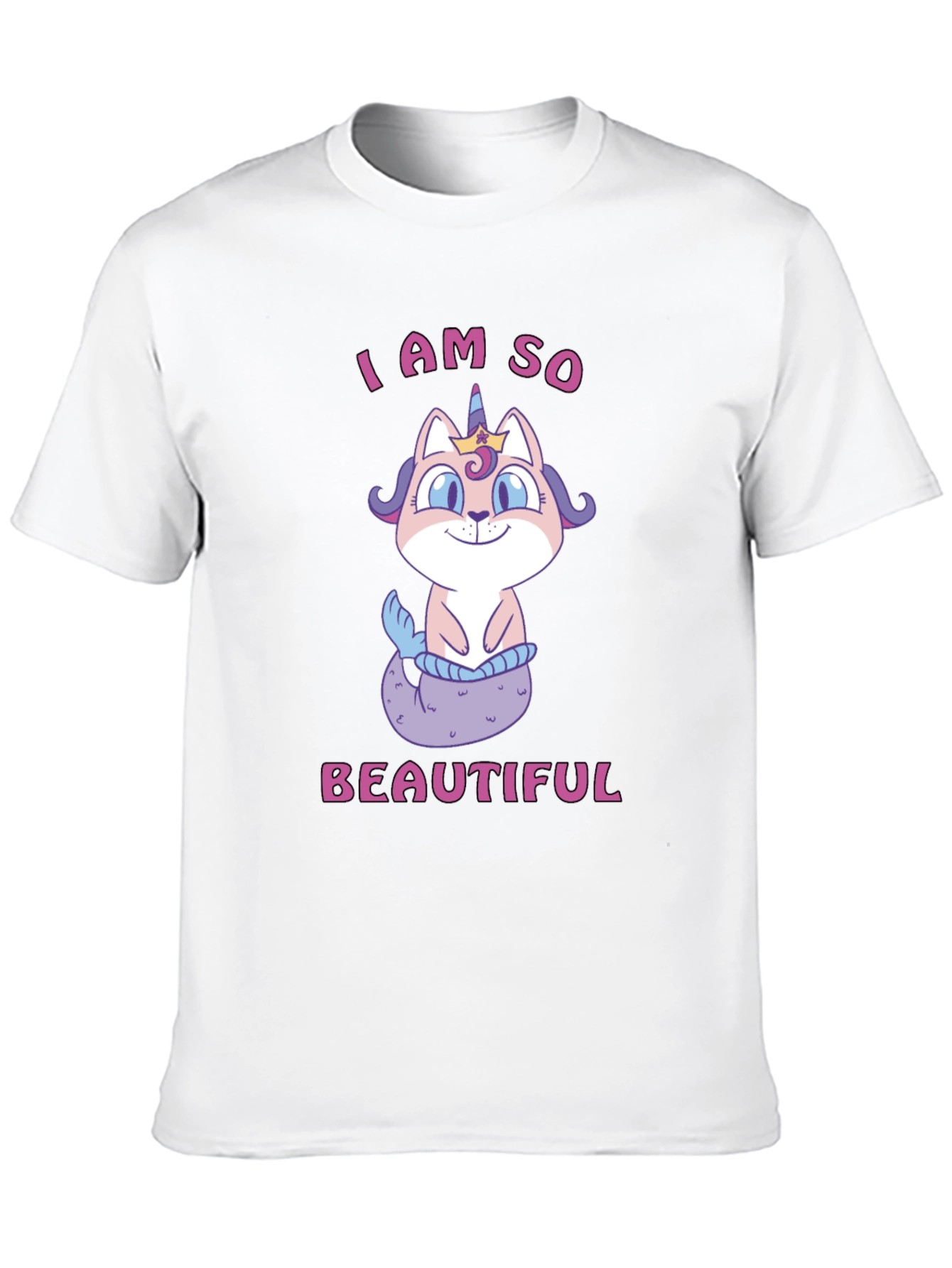 Cute Cat Mermaid Unicorn T-Shirt