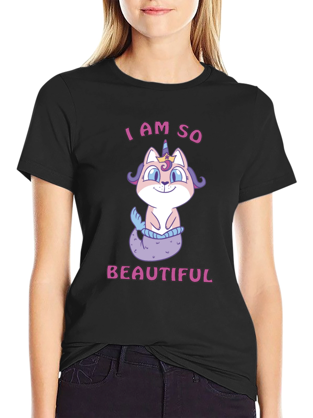 Cute Cat Mermaid Unicorn T-Shirt
