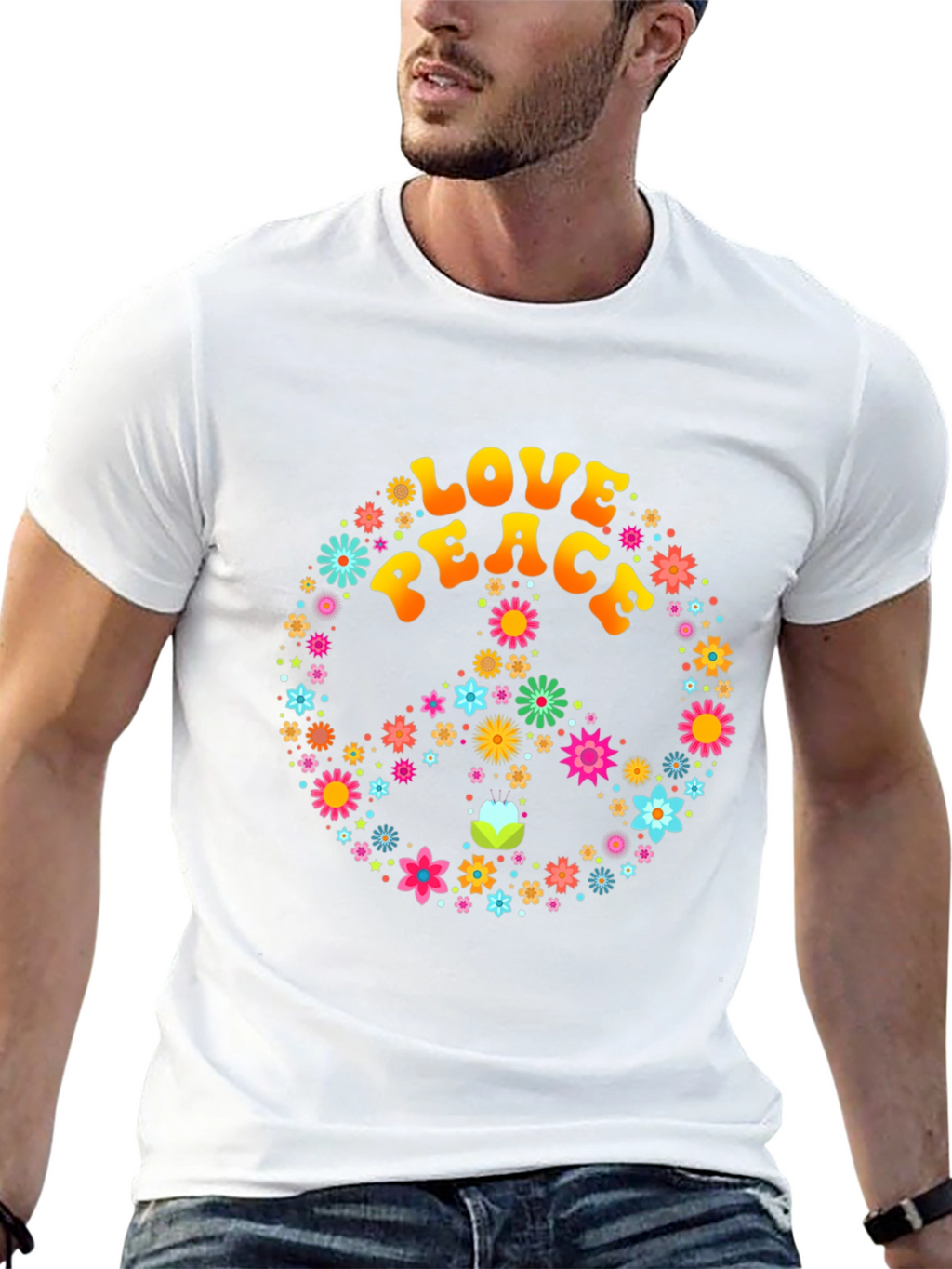 Love and Peace Floral T-Shirt