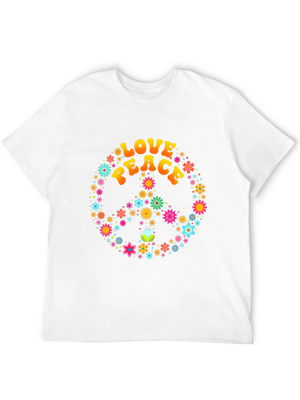 Love and Peace Floral T-Shirt