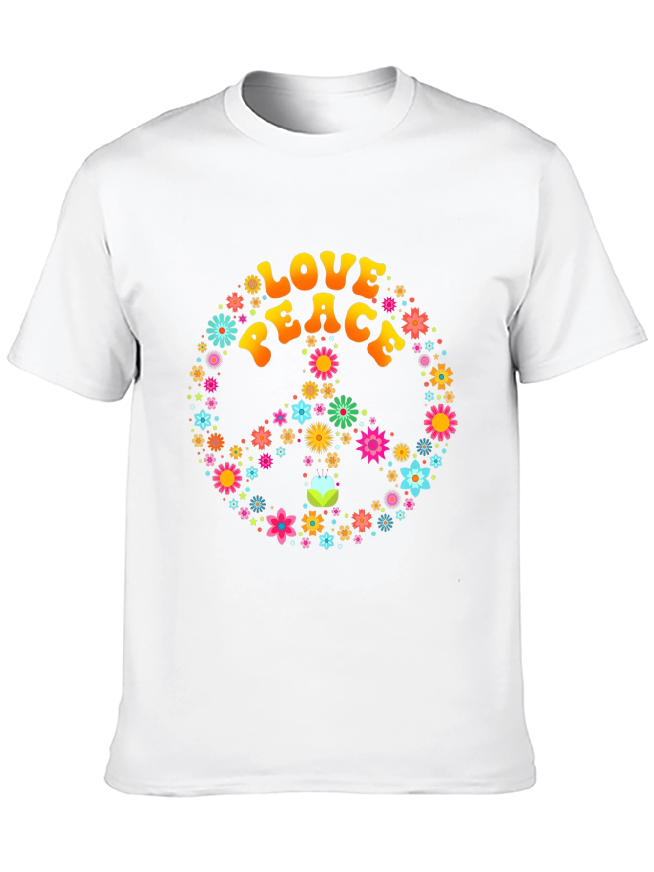 Love and Peace Floral T-Shirt