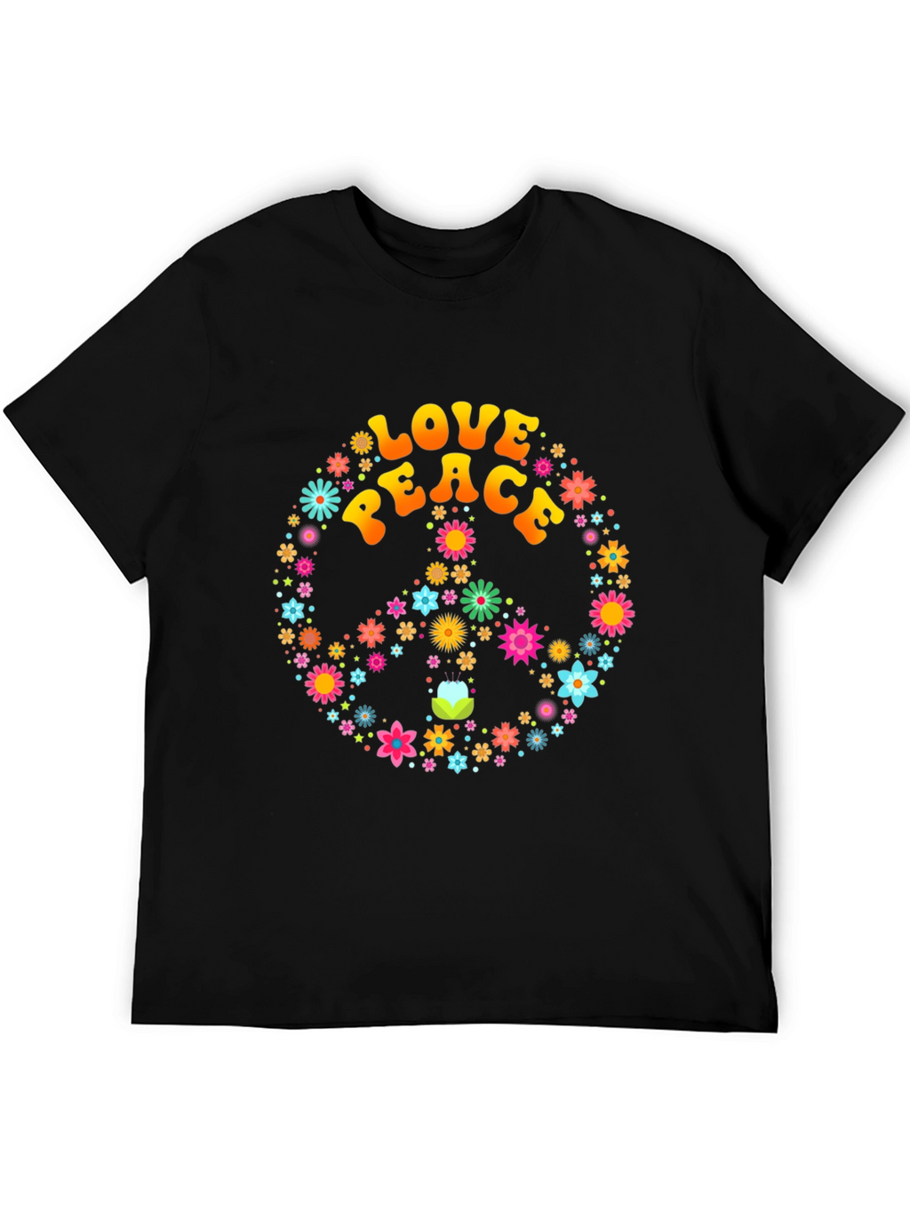 Love and Peace Floral T-Shirt