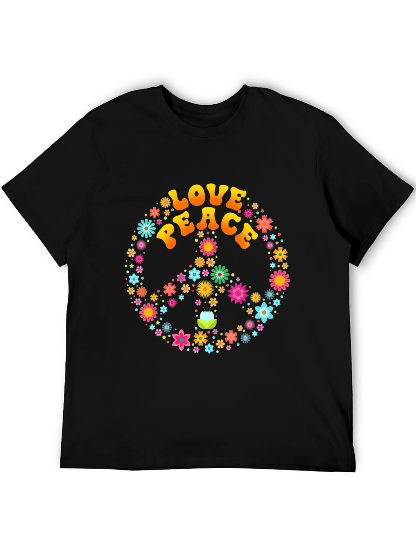 Love and Peace Floral T-Shirt