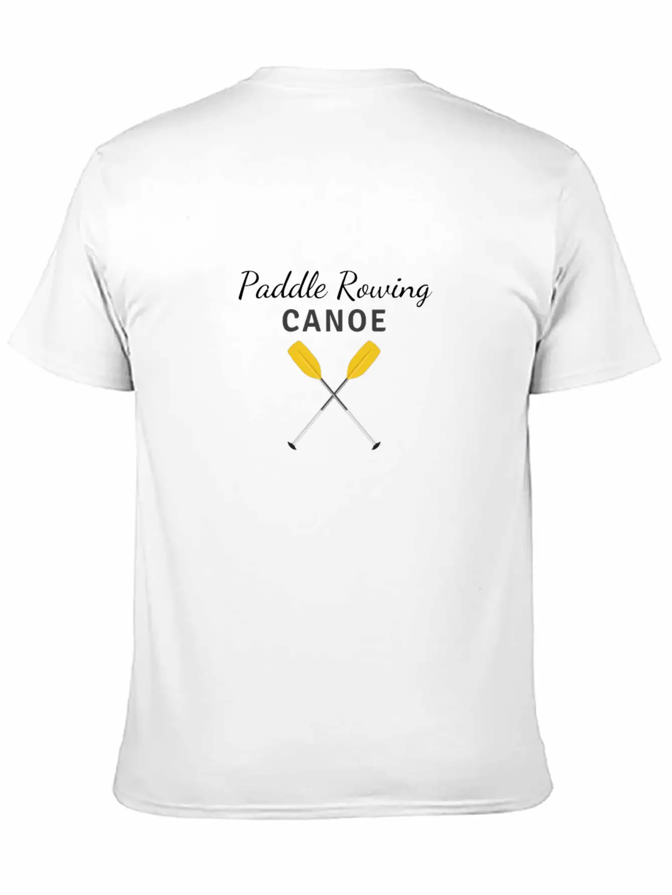 Paddle Rowing Canoe,Screen Print,Clothing,T-shirt Unisex Short Sleeve Soft Cotton T-Shirt – Casual Everyday Wear