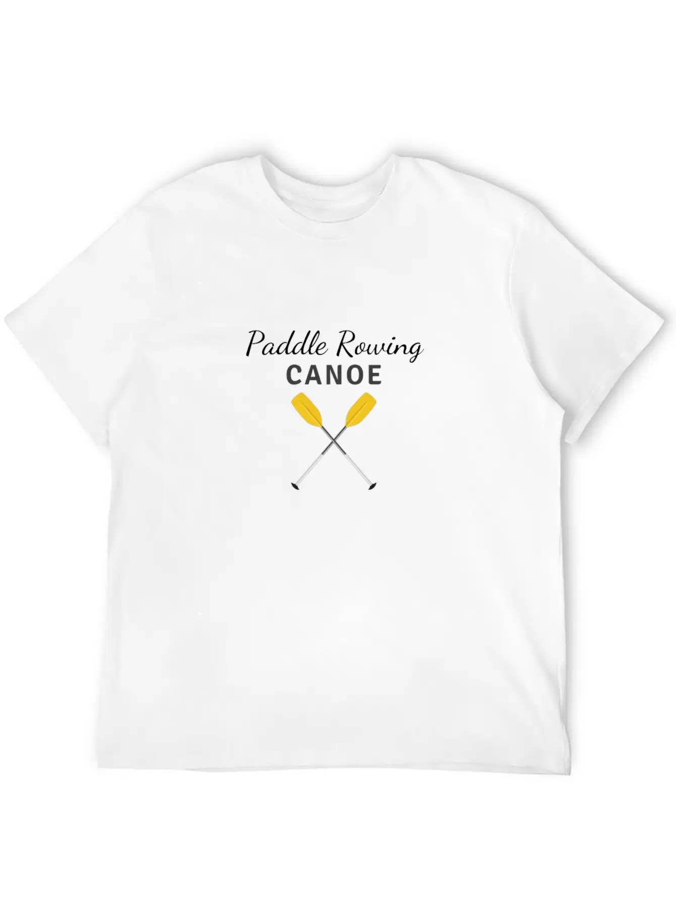Paddle Rowing Canoe,Screen Print,Clothing,T-shirt Unisex Short Sleeve Soft Cotton T-Shirt – Casual Everyday Wear