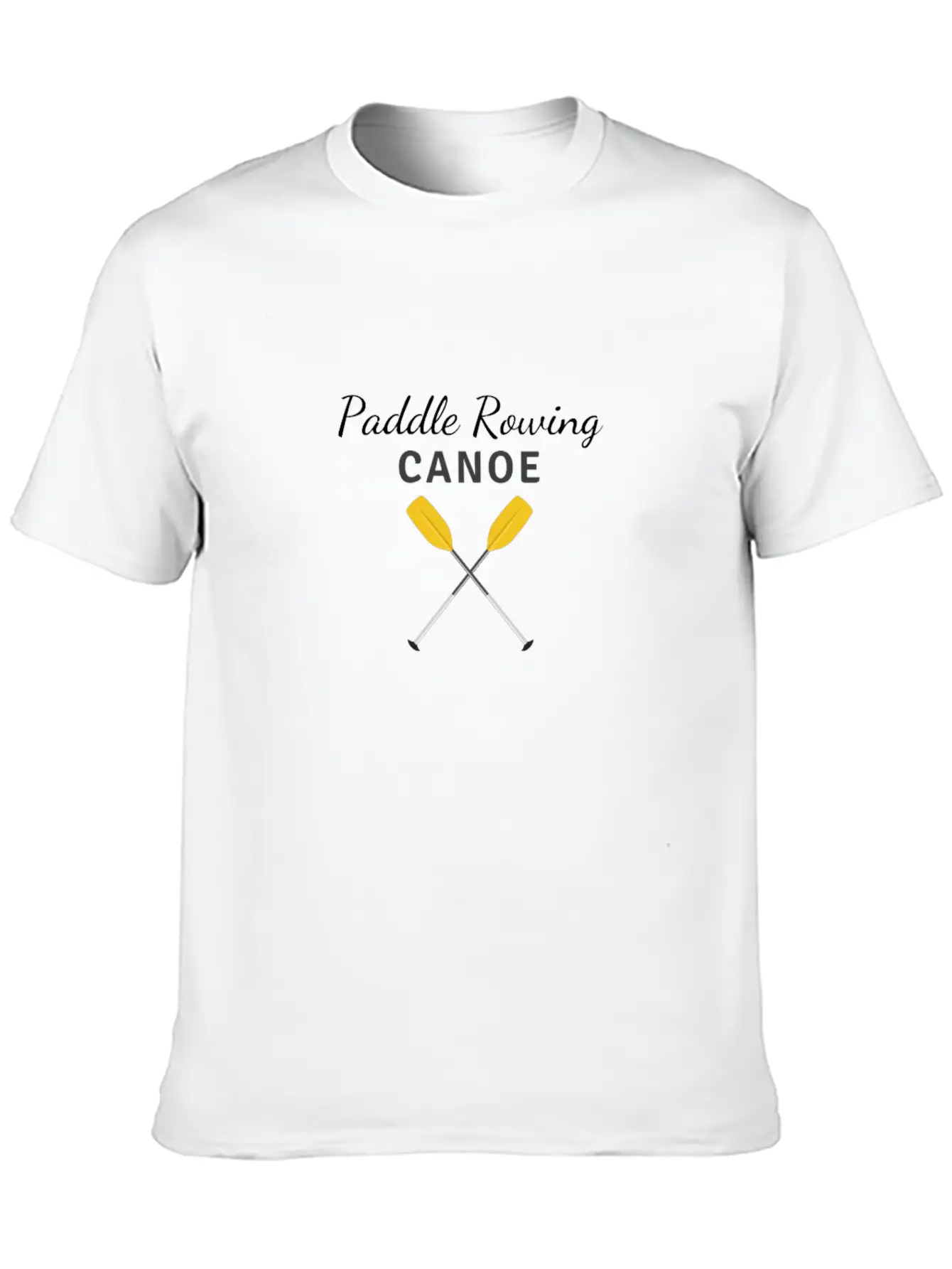 Paddle Rowing Canoe,Screen Print,Clothing,T-shirt Unisex Short Sleeve Soft Cotton T-Shirt – Casual Everyday Wear