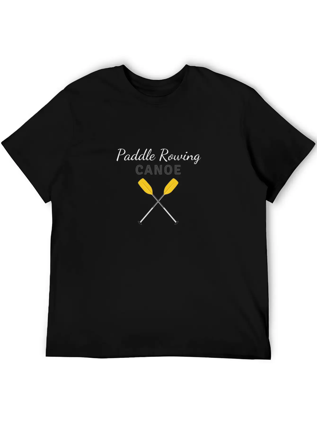 Paddle Rowing Canoe,Screen Print,Clothing,T-shirt Unisex Short Sleeve Soft Cotton T-Shirt – Casual Everyday Wear