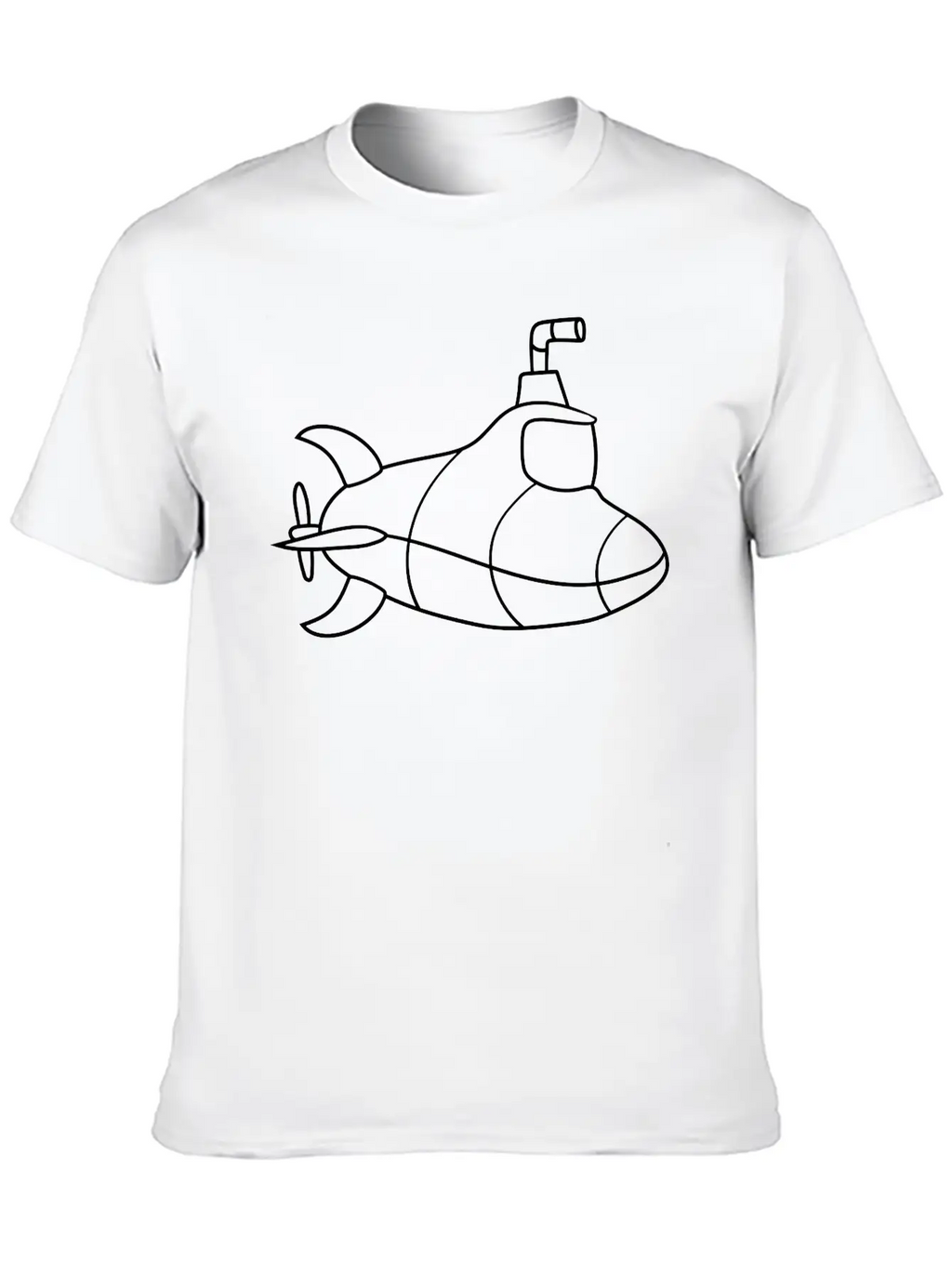 Painted Design Cool Submarine Swim Diving Underwat Unisex Casual T-Shirt – Clean Design For Daily Comfort