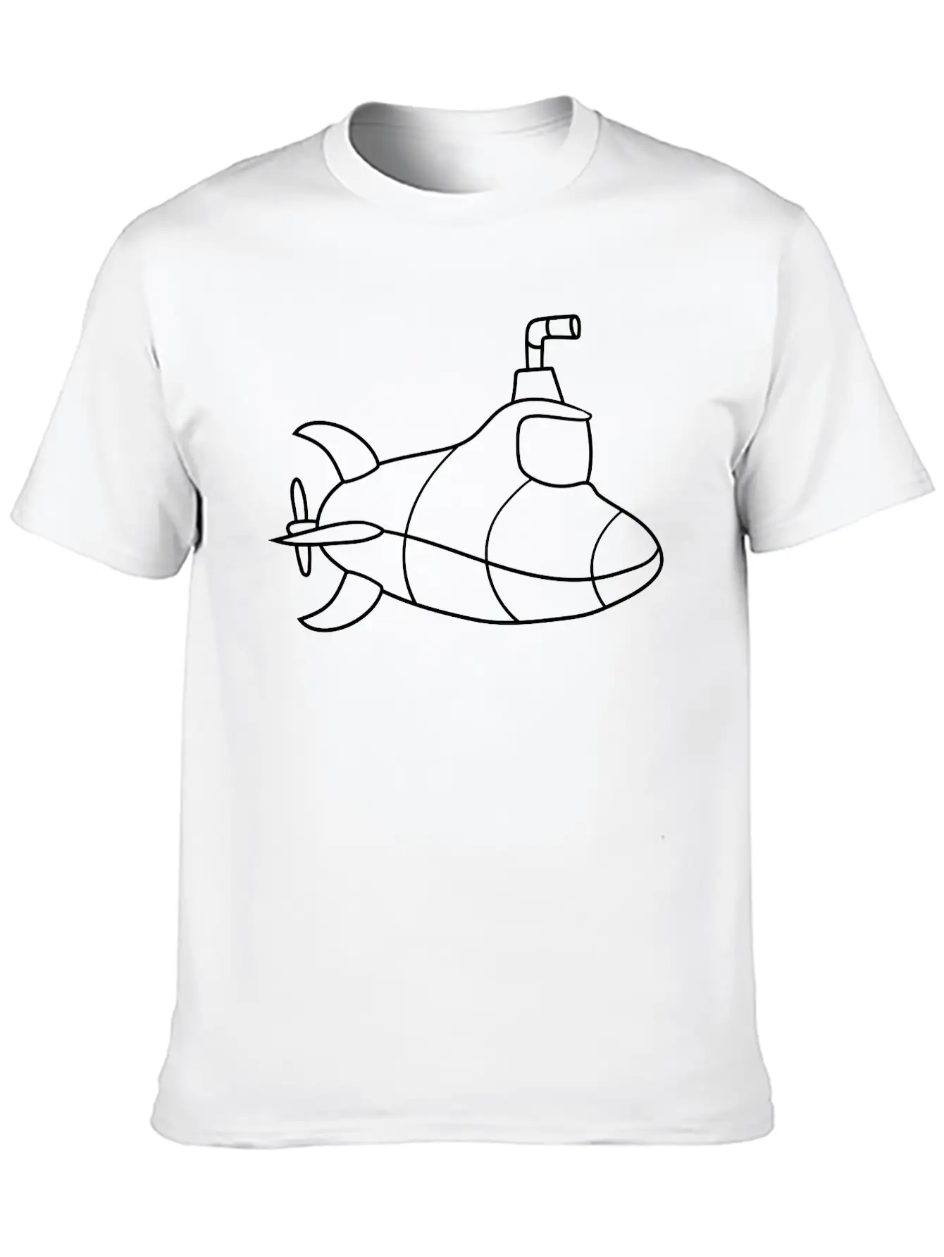 Painted Design Cool Submarine Swim Diving Underwat Unisex Casual T-Shirt – Clean Design For Daily Comfort