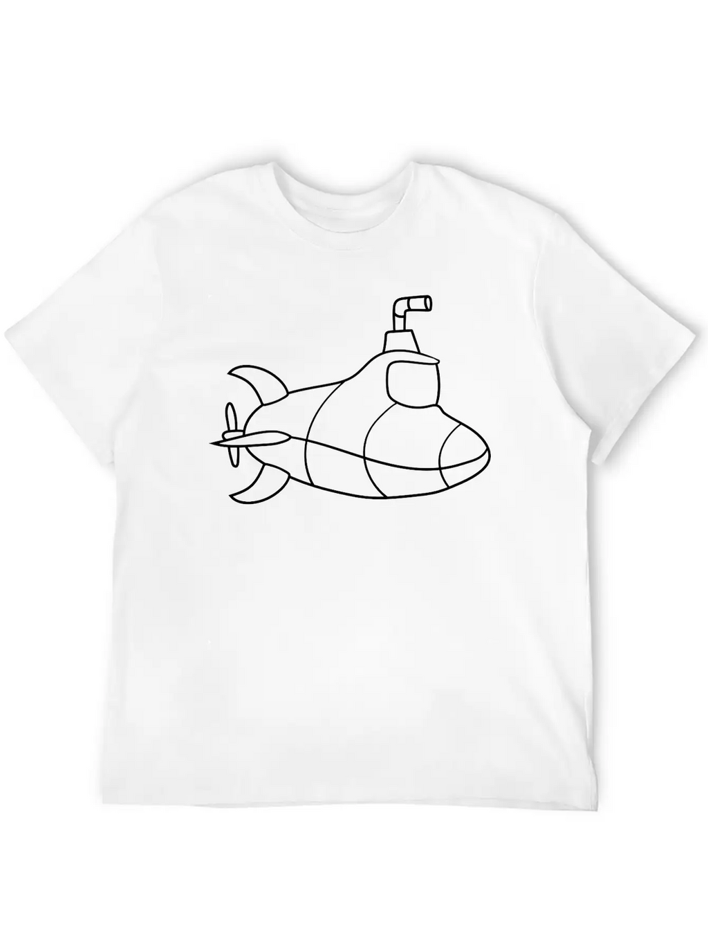 Painted Design Cool Submarine Swim Diving Underwat Unisex Casual T-Shirt – Clean Design For Daily Comfort