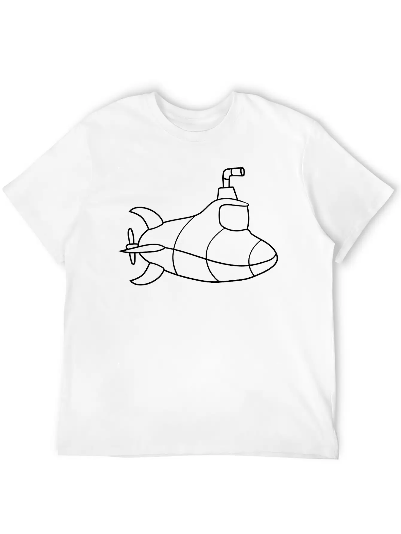 Painted Design Cool Submarine Swim Diving Underwat Unisex Casual T-Shirt – Clean Design For Daily Comfort