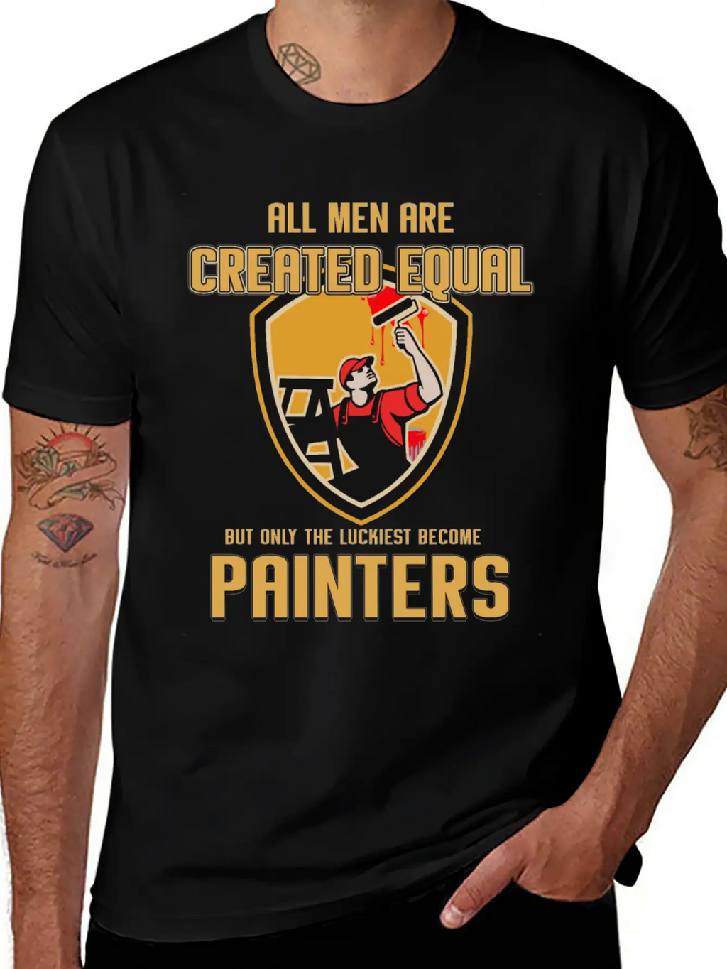 Painter Master Painter Paint Roller Brushwork Gift Stylish Everyday T-Shirt – Unisex Basic Cotton Tee