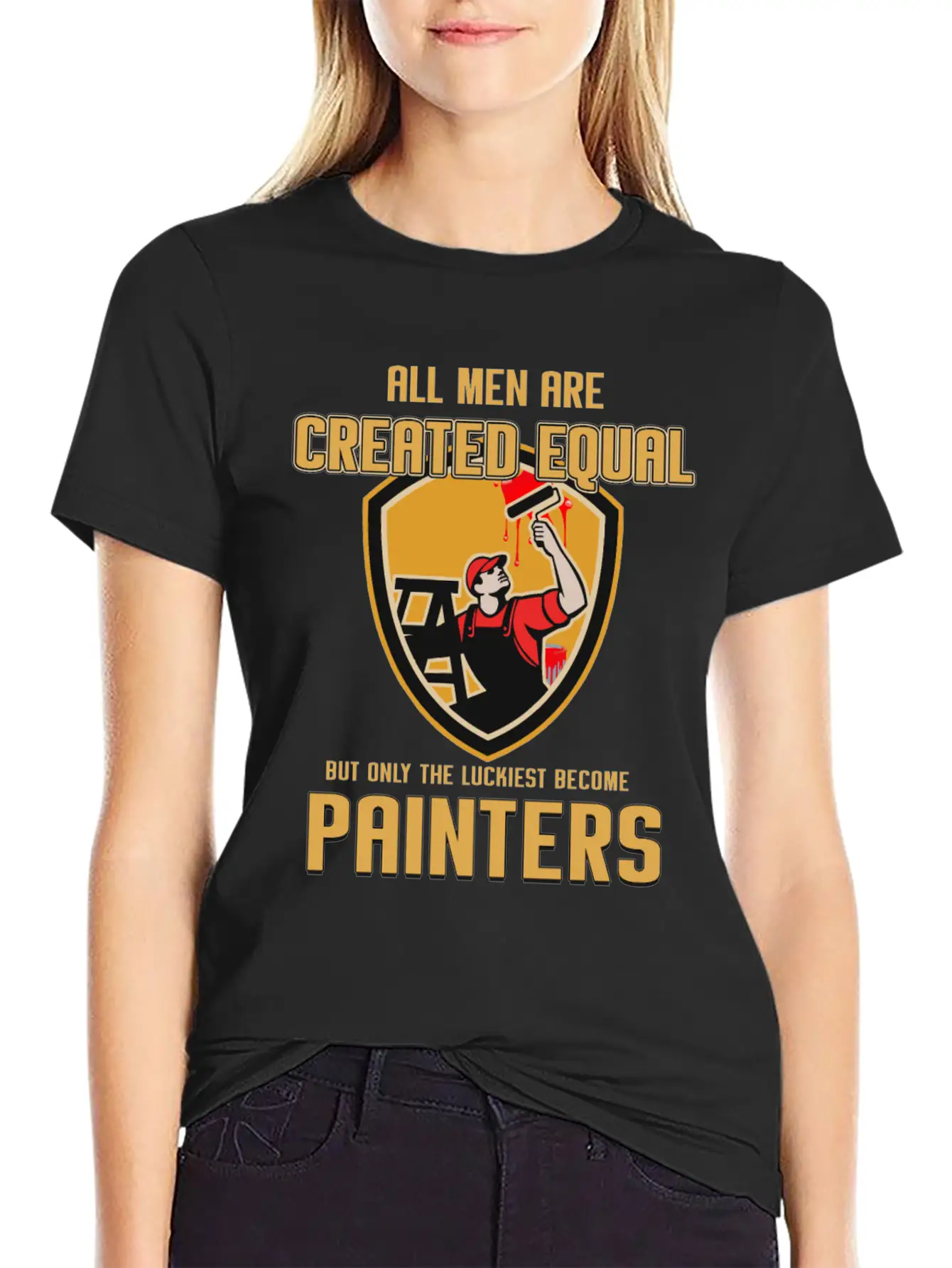 Painter Master Painter Paint Roller Brushwork Gift Stylish Everyday T-Shirt – Unisex Basic Cotton Tee