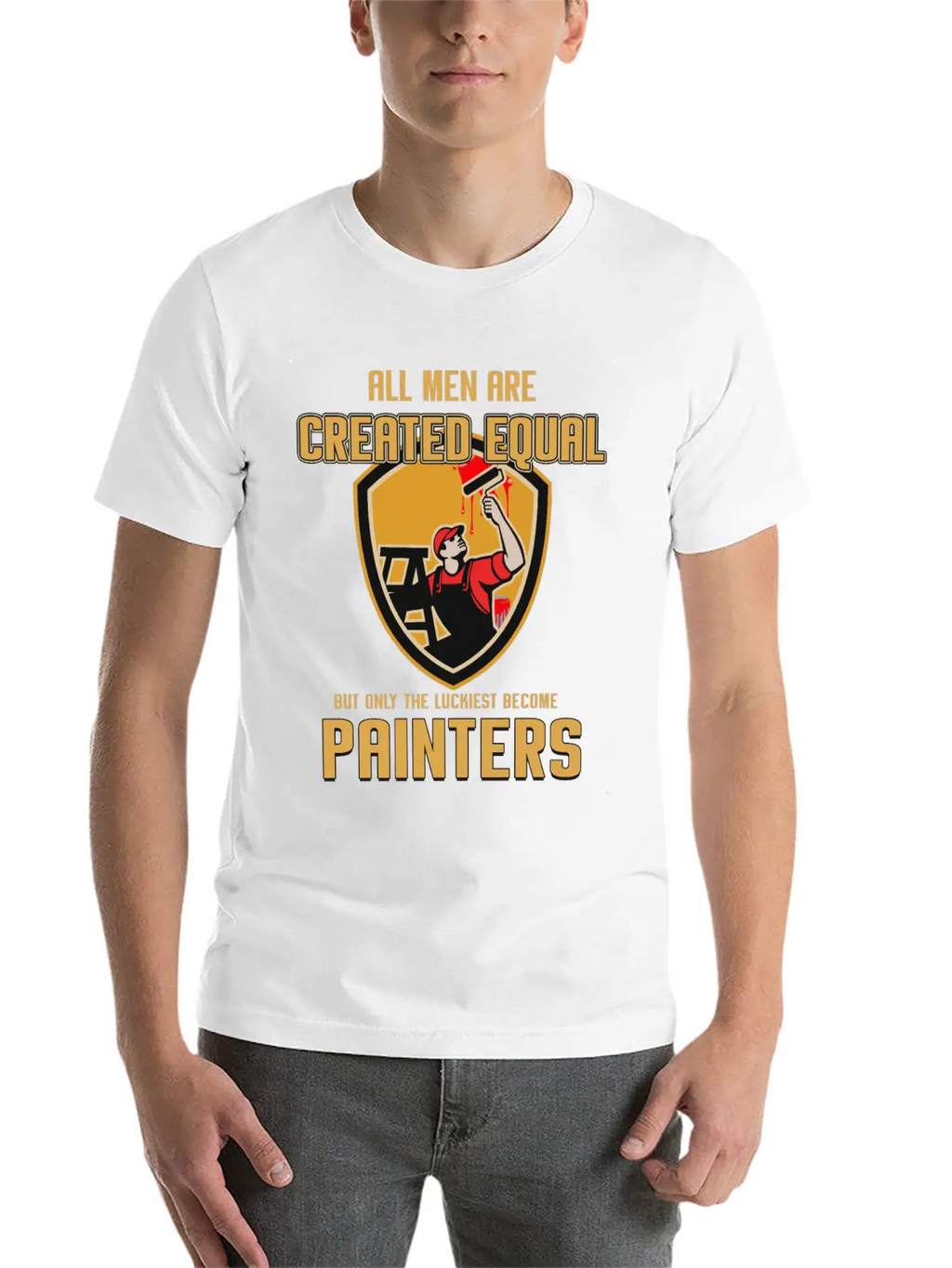 Painter Master Painter Paint Roller Brushwork Gift Stylish Everyday T-Shirt – Unisex Basic Cotton Tee