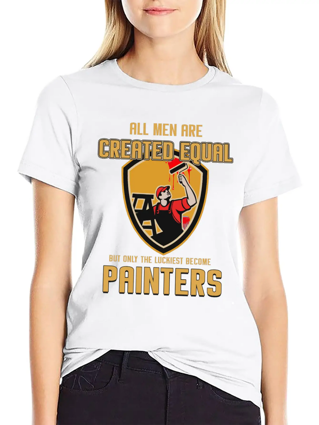 Painter Master Painter Paint Roller Brushwork Gift Stylish Everyday T-Shirt – Unisex Basic Cotton Tee