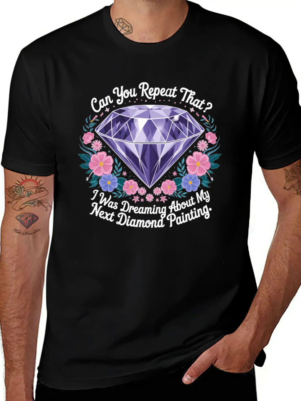 Painting Diamonds Diamond Painting Art Unisex Casual T-Shirt – Clean Design For Daily Comfort