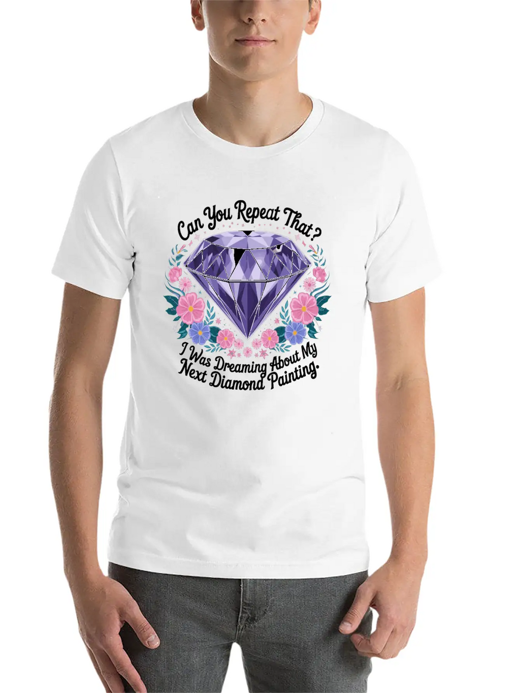 Painting Diamonds Diamond Painting Art Unisex Casual T-Shirt – Clean Design For Daily Comfort