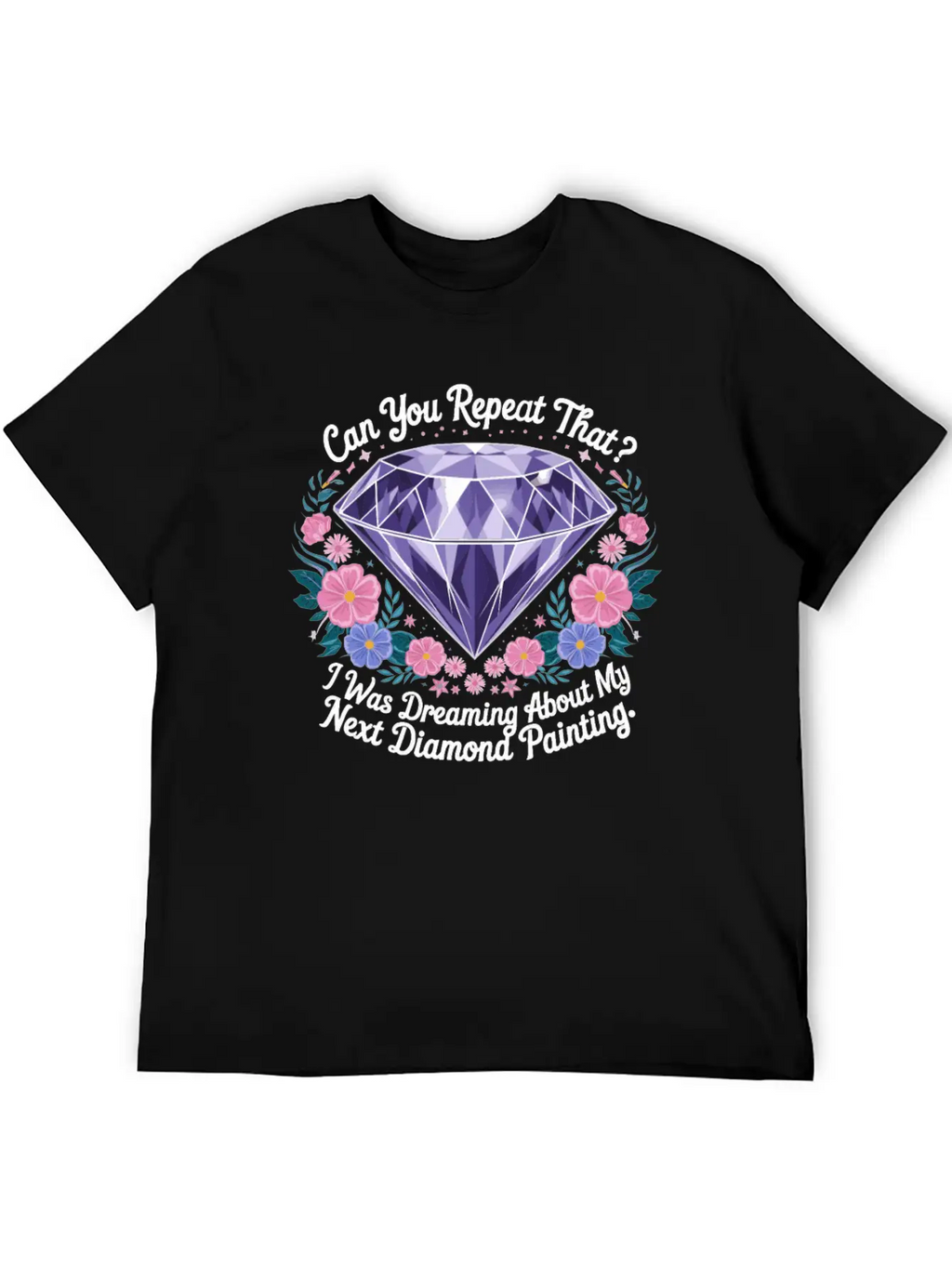 Painting Diamonds Diamond Painting Art Unisex Casual T-Shirt – Clean Design For Daily Comfort