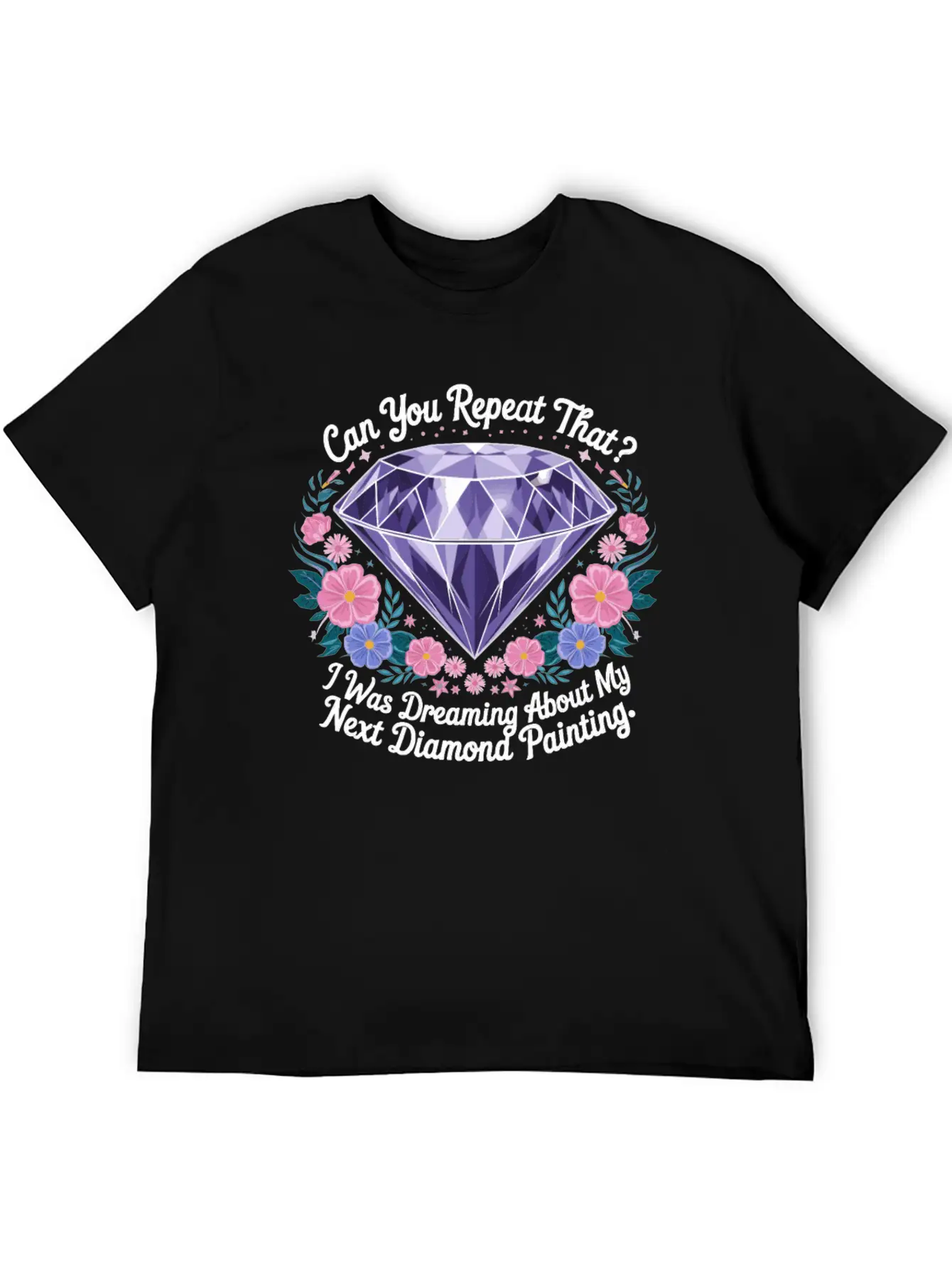 Painting Diamonds Diamond Painting Art Unisex Casual T-Shirt – Clean Design For Daily Comfort