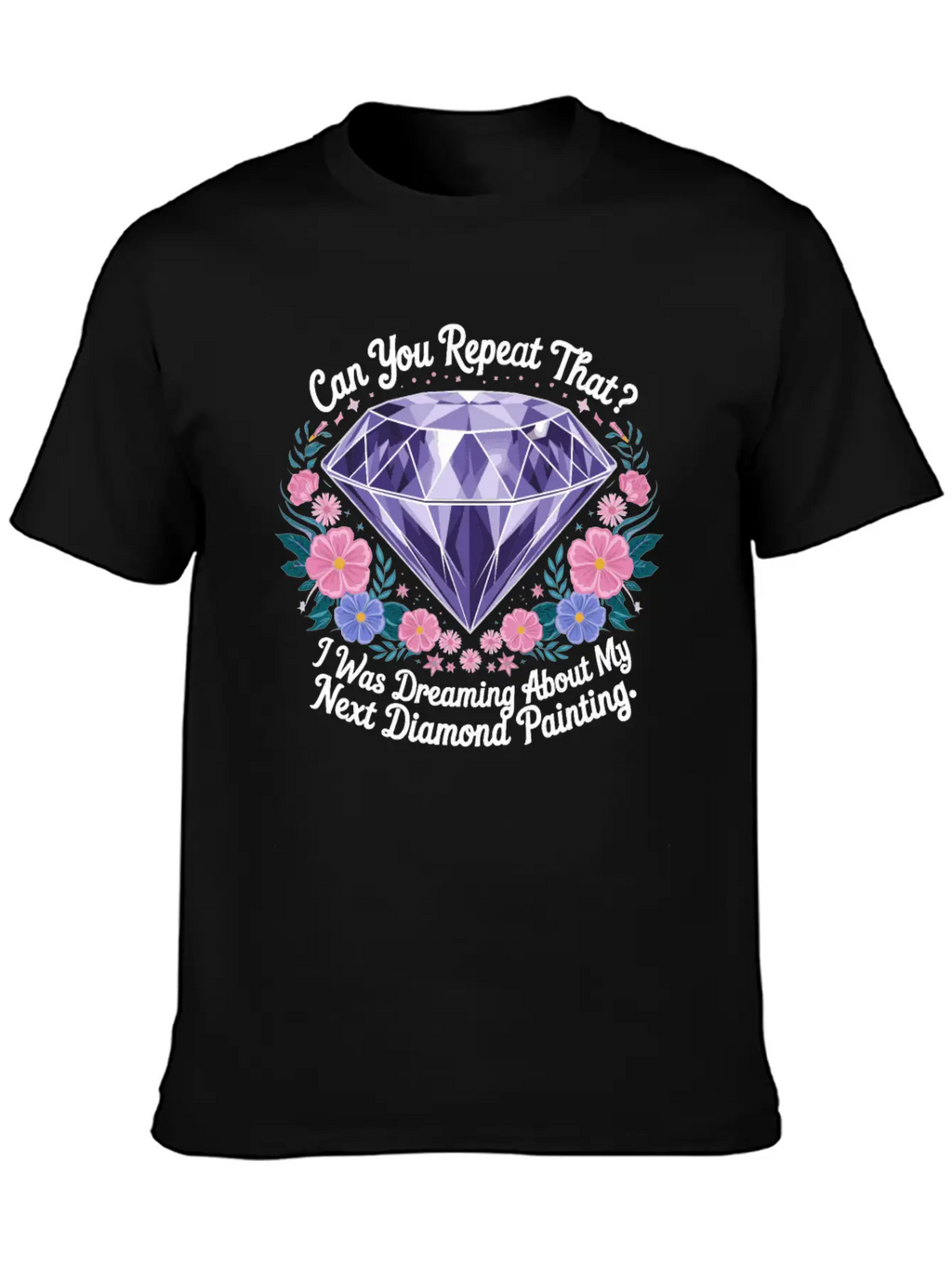 Painting Diamonds Diamond Painting Art Unisex Casual T-Shirt – Clean Design For Daily Comfort