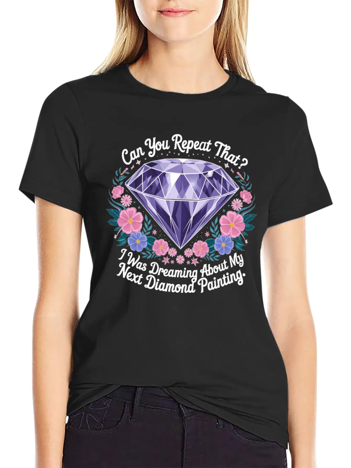 Painting Diamonds Diamond Painting Art Unisex Casual T-Shirt – Clean Design For Daily Comfort