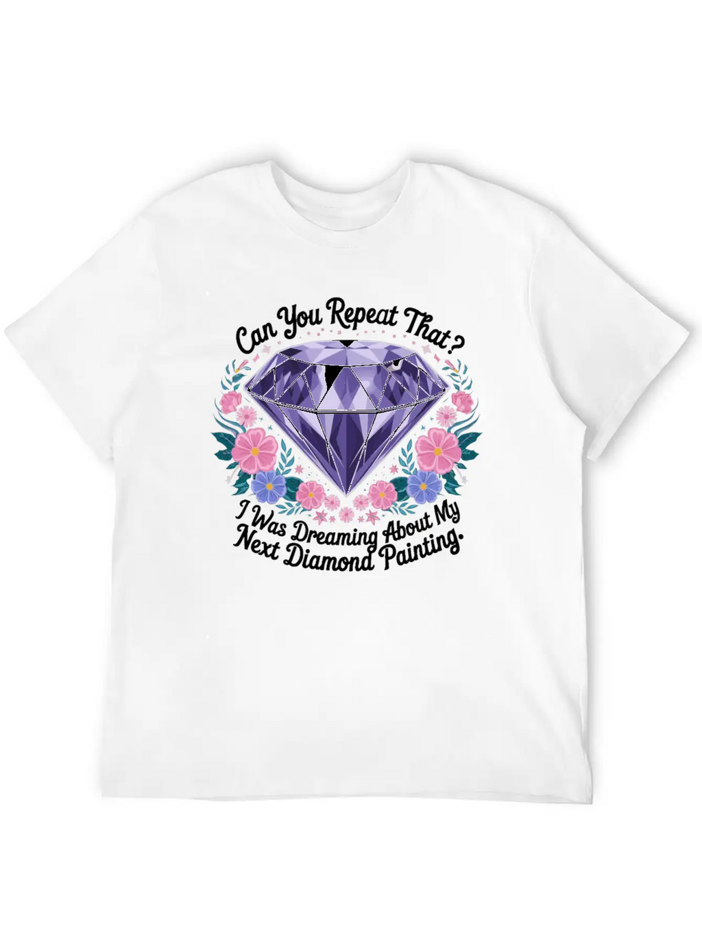 Painting Diamonds Diamond Painting Art Unisex Casual T-Shirt – Clean Design For Daily Comfort