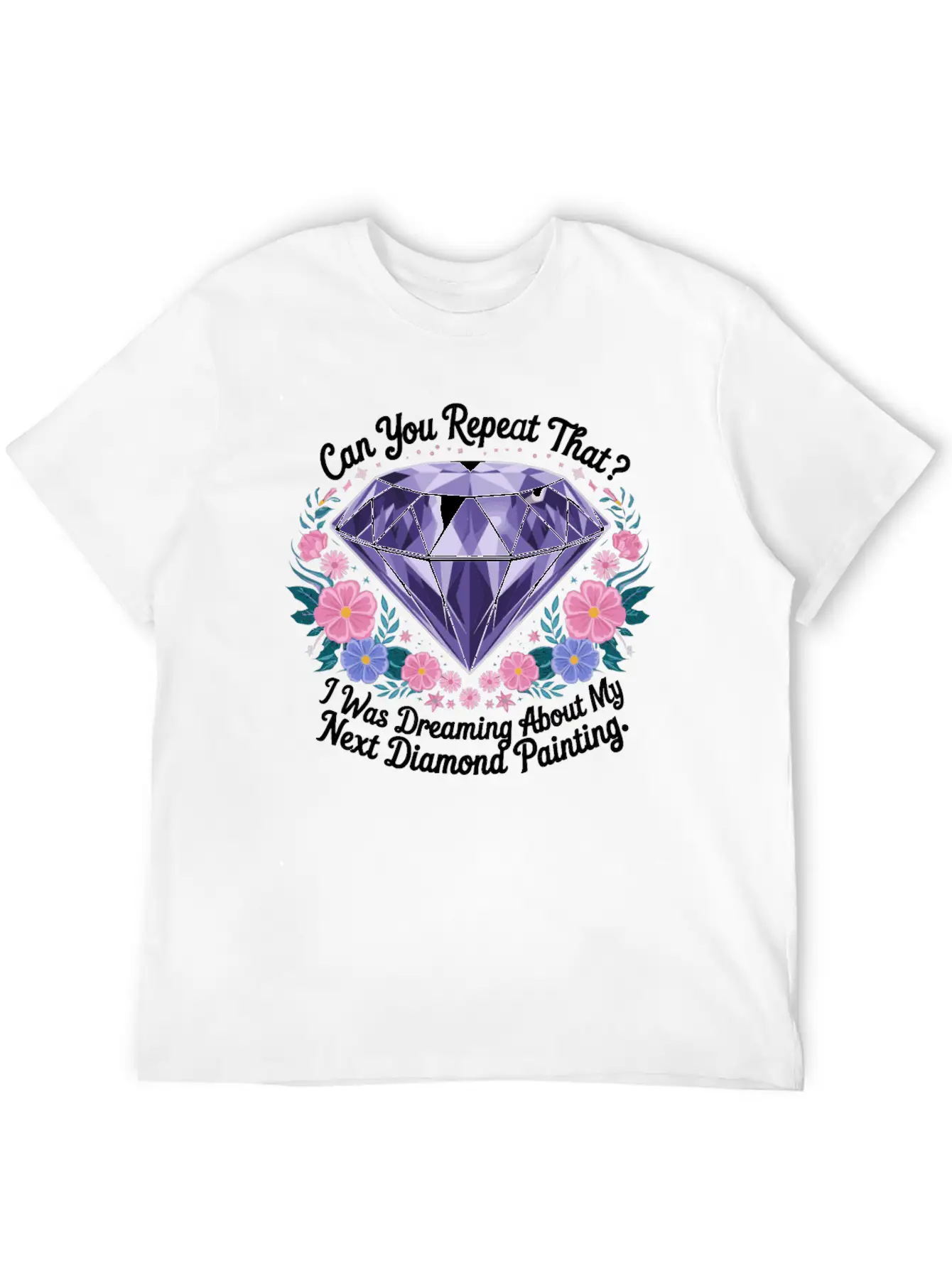 Painting Diamonds Diamond Painting Art Unisex Casual T-Shirt – Clean Design For Daily Comfort