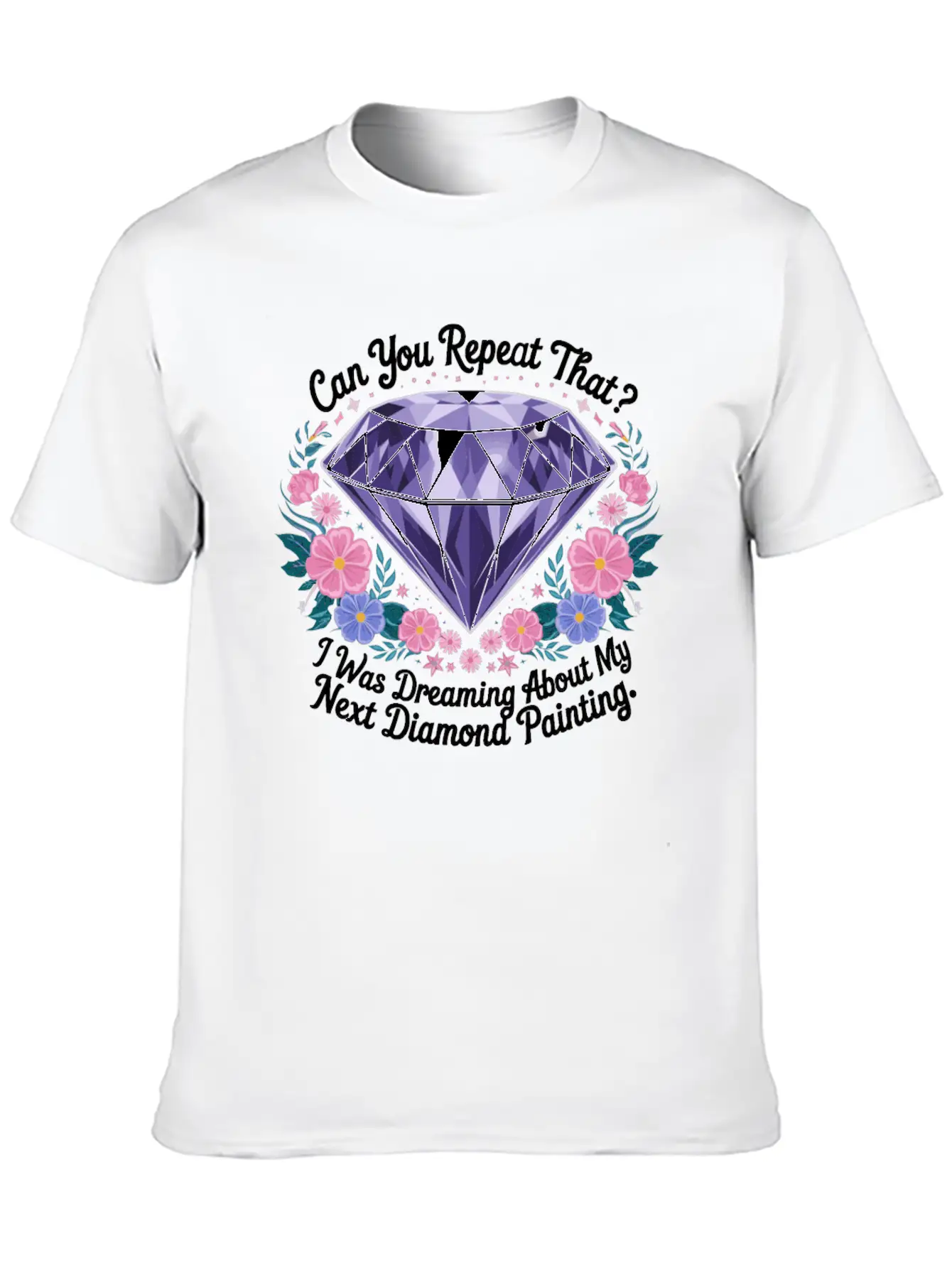 Painting Diamonds Diamond Painting Art Unisex Casual T-Shirt – Clean Design For Daily Comfort