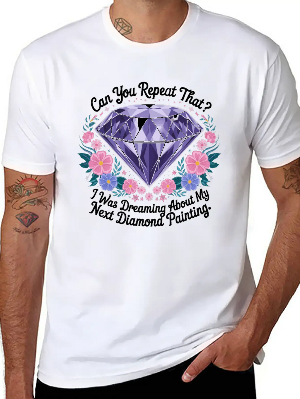 Painting Diamonds Diamond Painting Art Unisex Casual T-Shirt – Clean Design For Daily Comfort