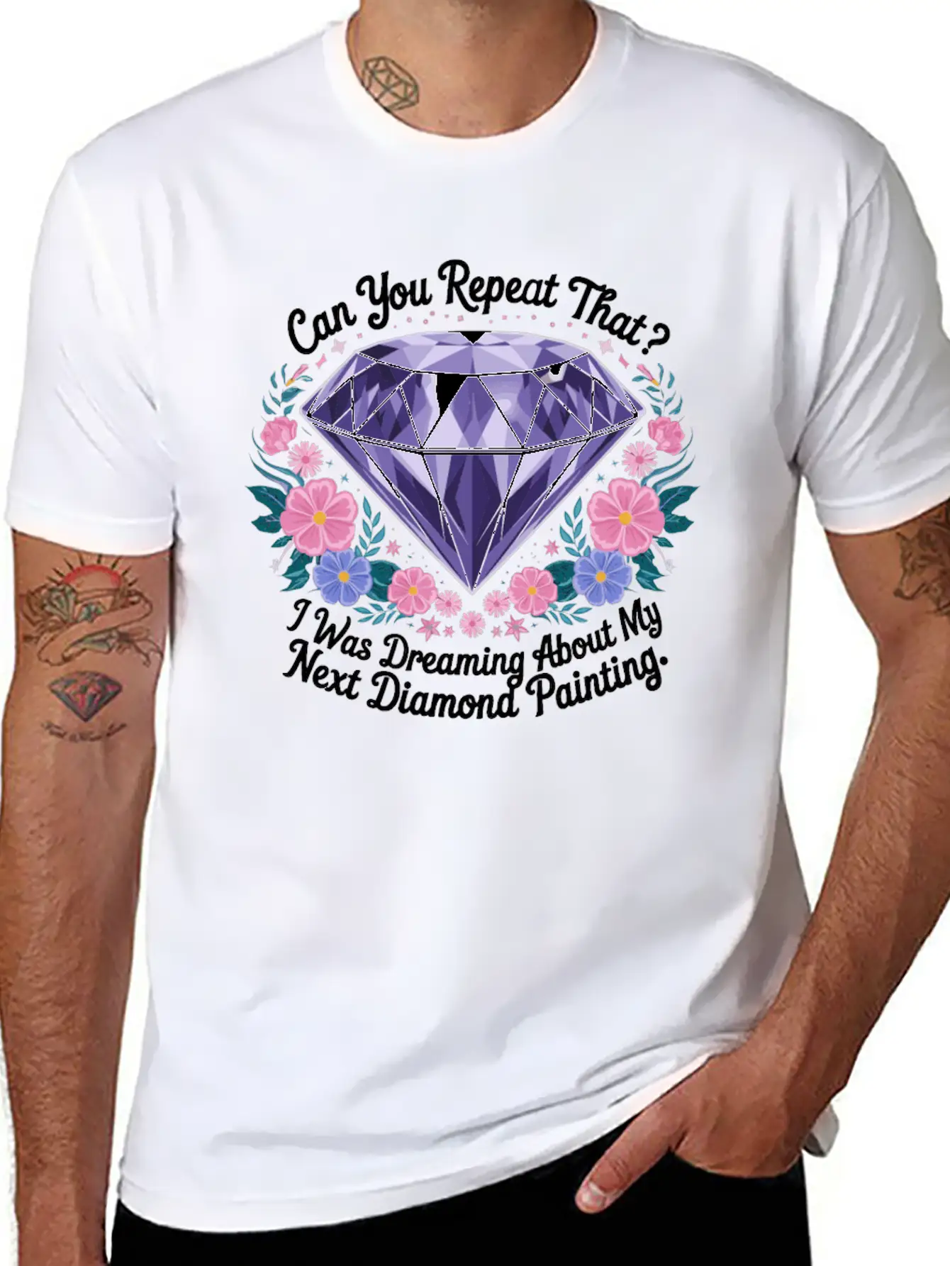 Painting Diamonds Diamond Painting Art Unisex Casual T-Shirt – Clean Design For Daily Comfort