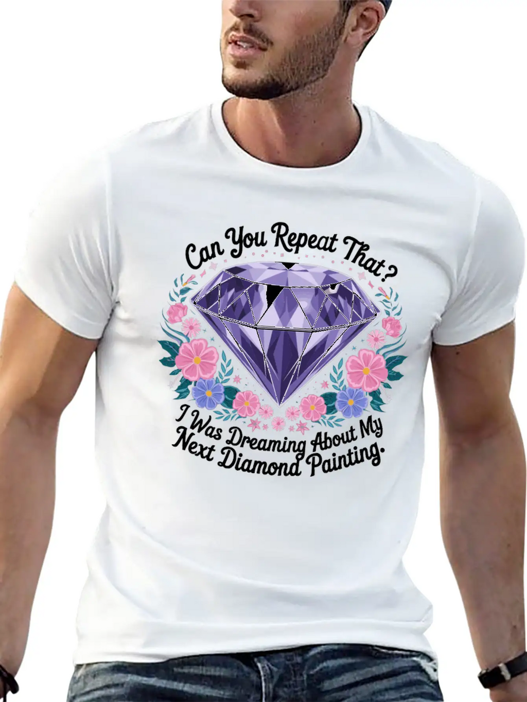 Painting Diamonds Diamond Painting Art Unisex Casual T-Shirt – Clean Design For Daily Comfort